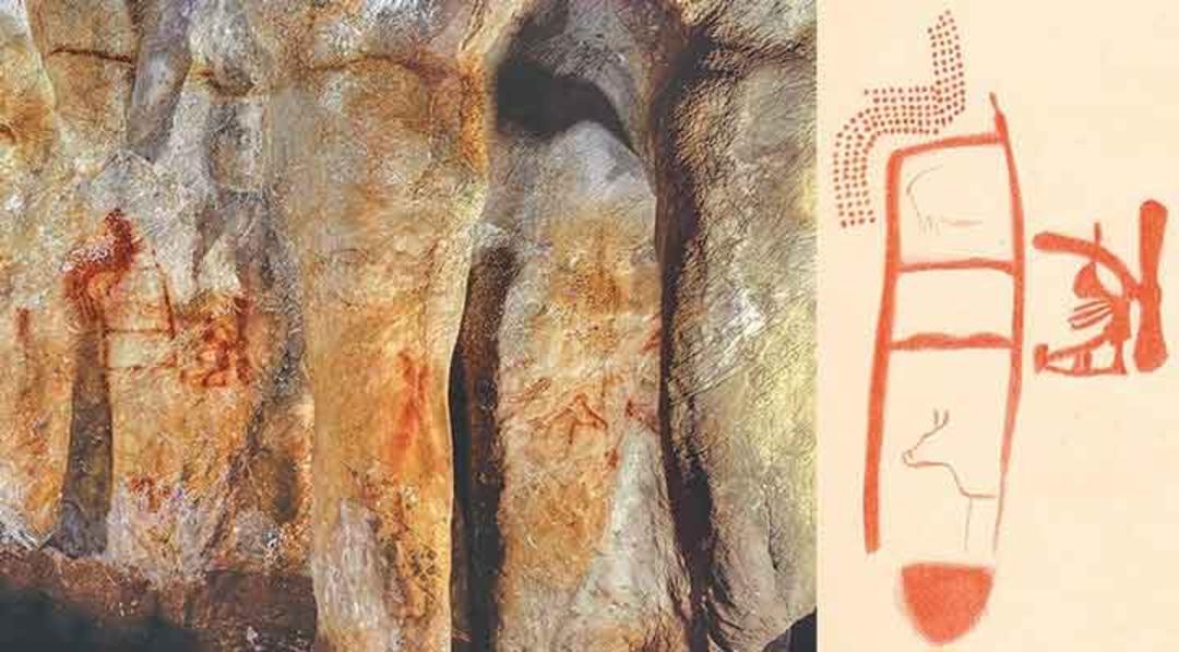غارنگاره یا نقاشی غار ۶۵ هزار ساله‌ای در غاری در اسپانیا 
