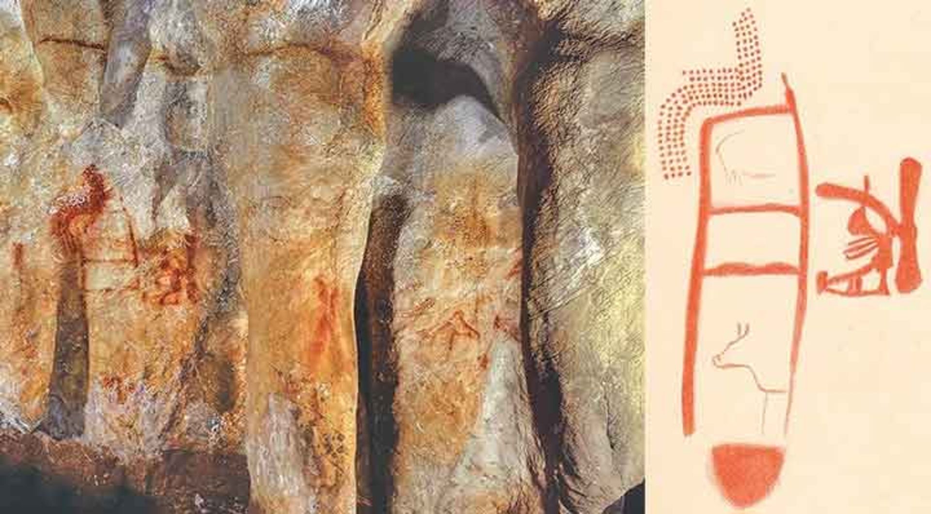 مرجع متخصصين ايران غارنگاره يا نقاشي غار ۶۵ هزار ساله‌اي در غاري در اسپانيا 