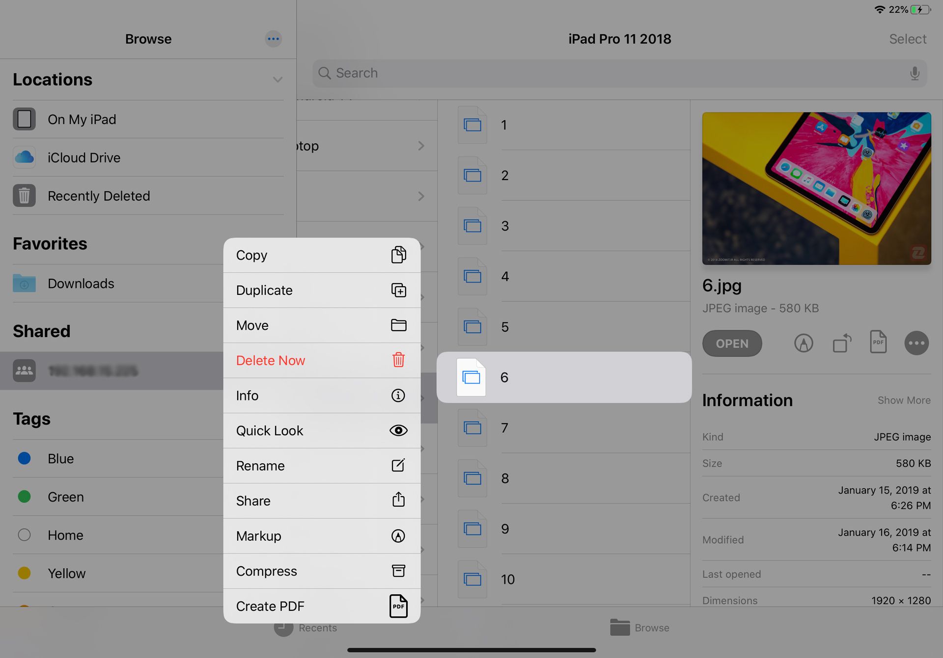 iPadOS - Files