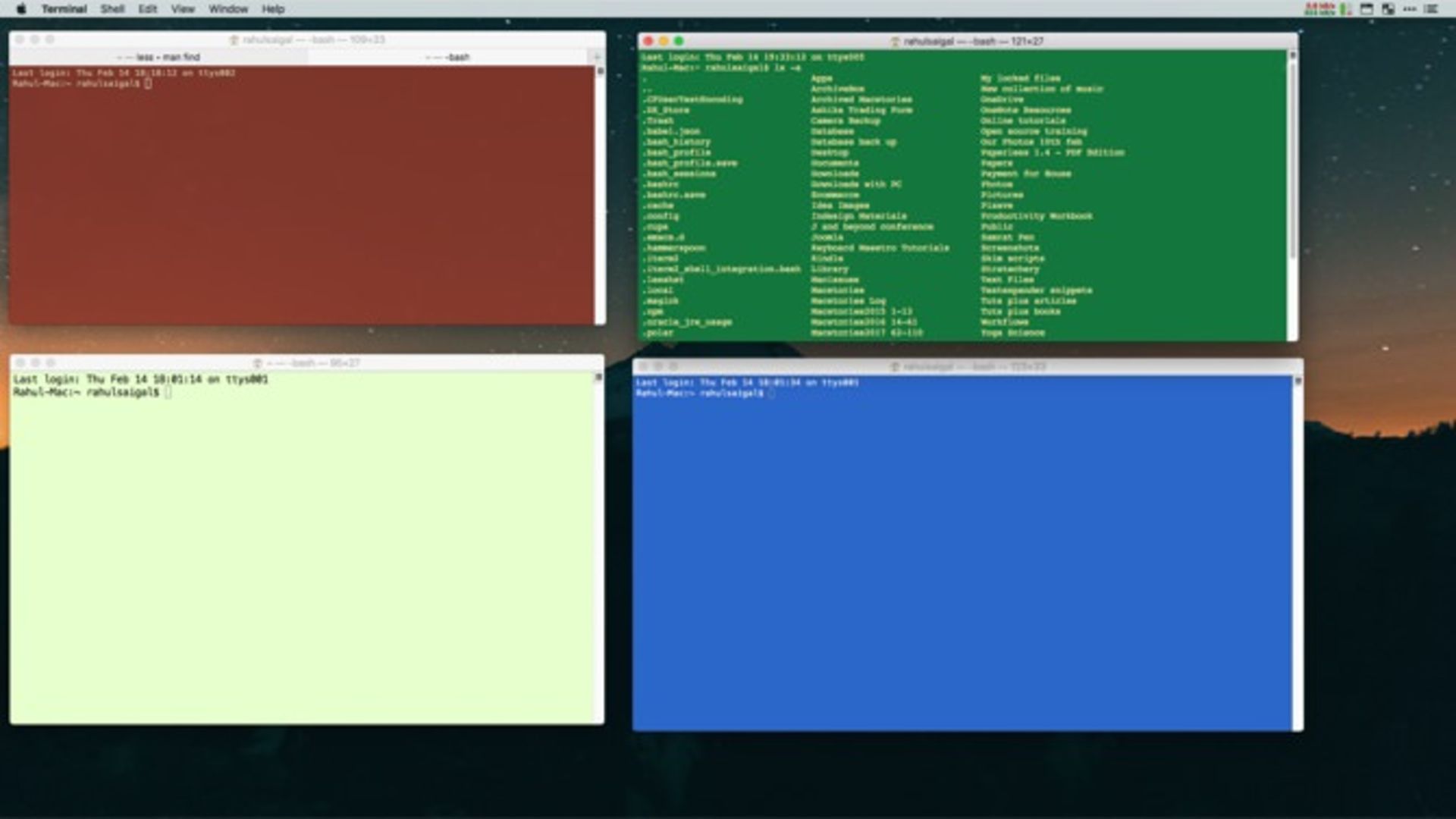 terminal windows groups