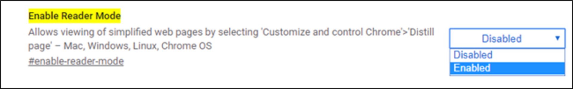 حالت مطالعه گوگل کروم