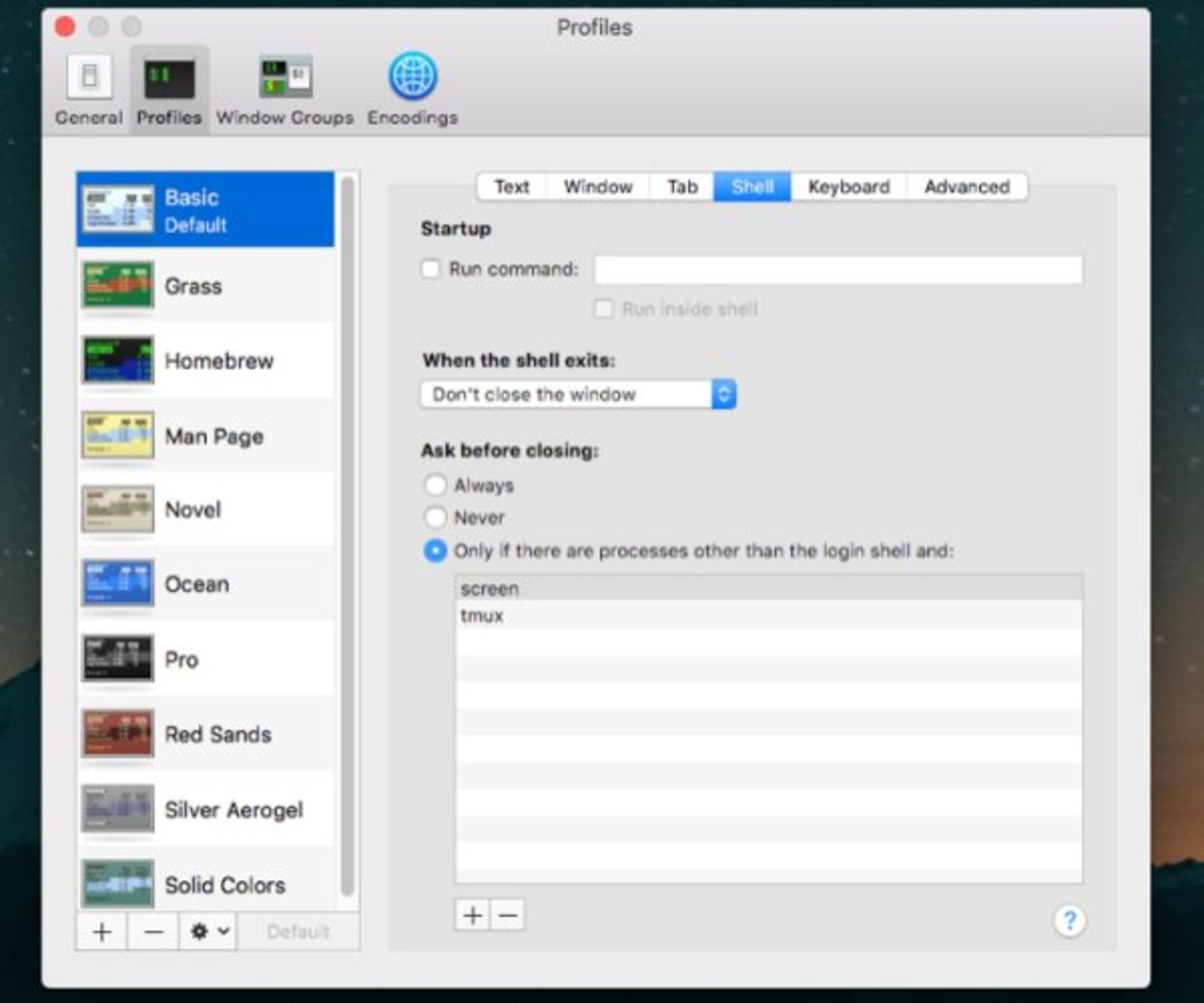 customize terminal shell