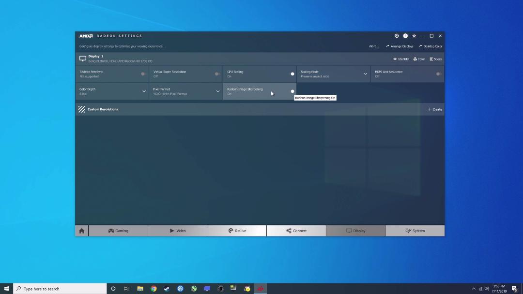 Radeon image sharpening