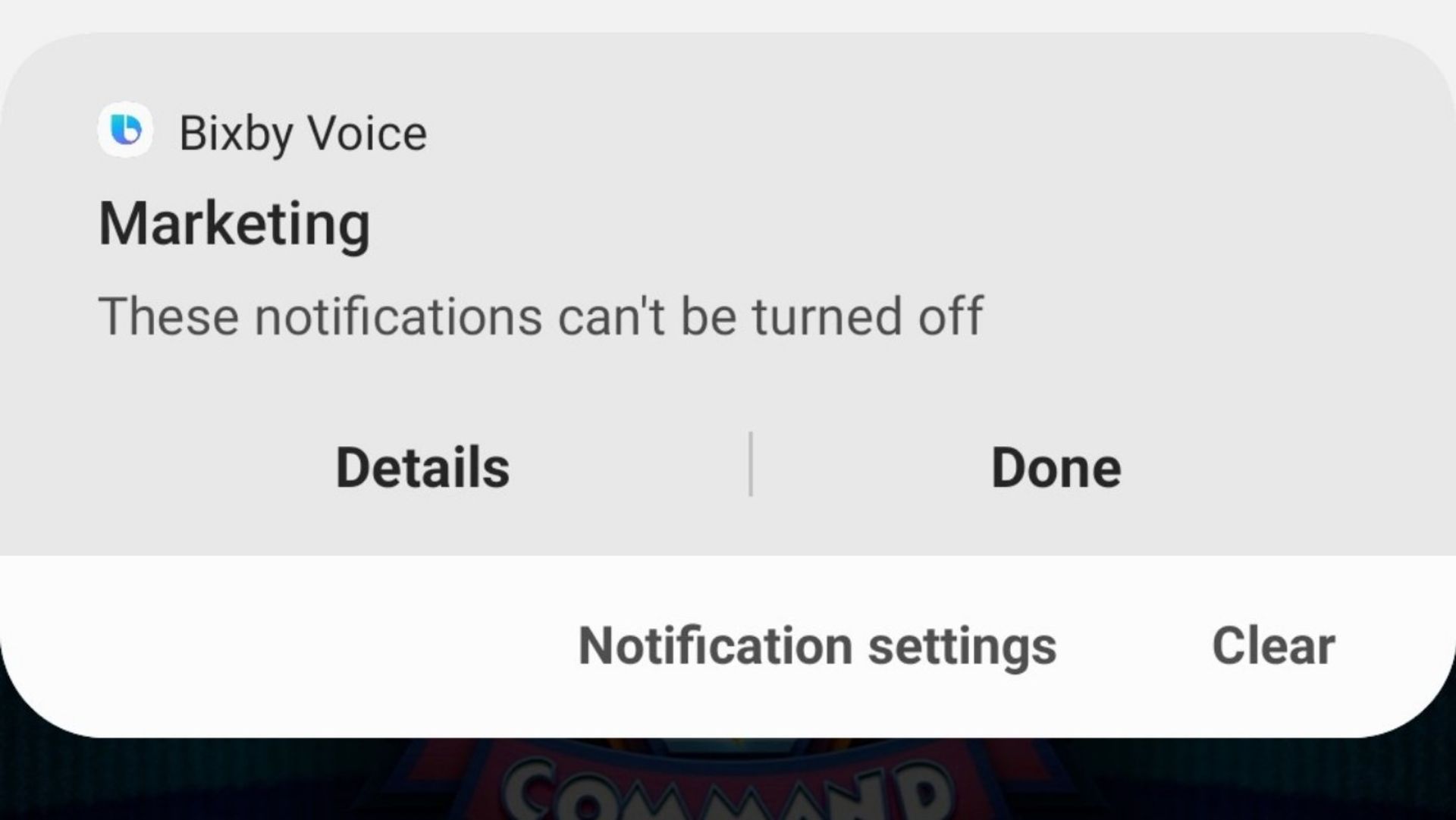 Samsung Notification