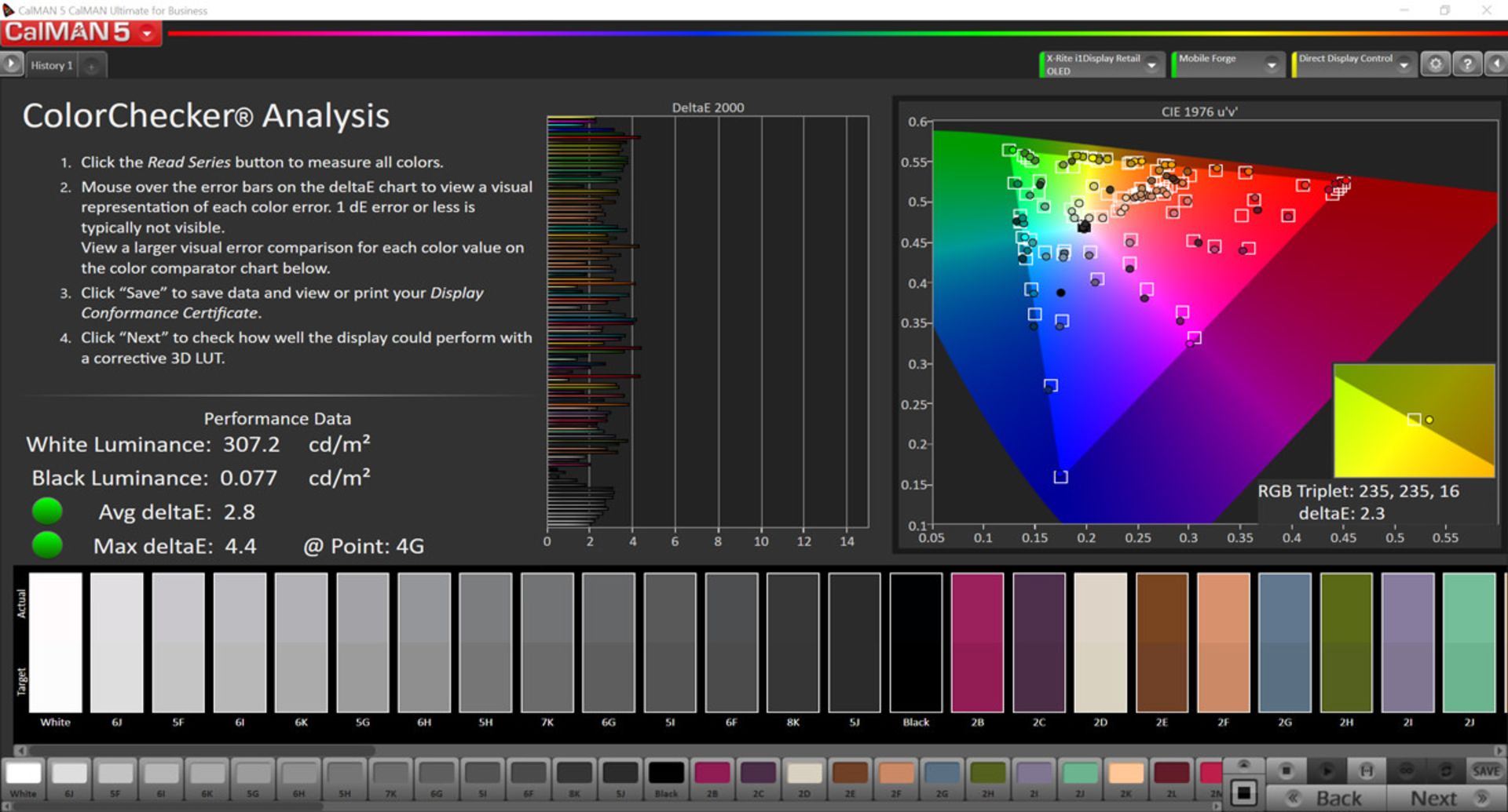 خطای رنگ در حالت Natural برای فضای رنگی sRGB - گلکسی نوت ۱۰ پلاس
