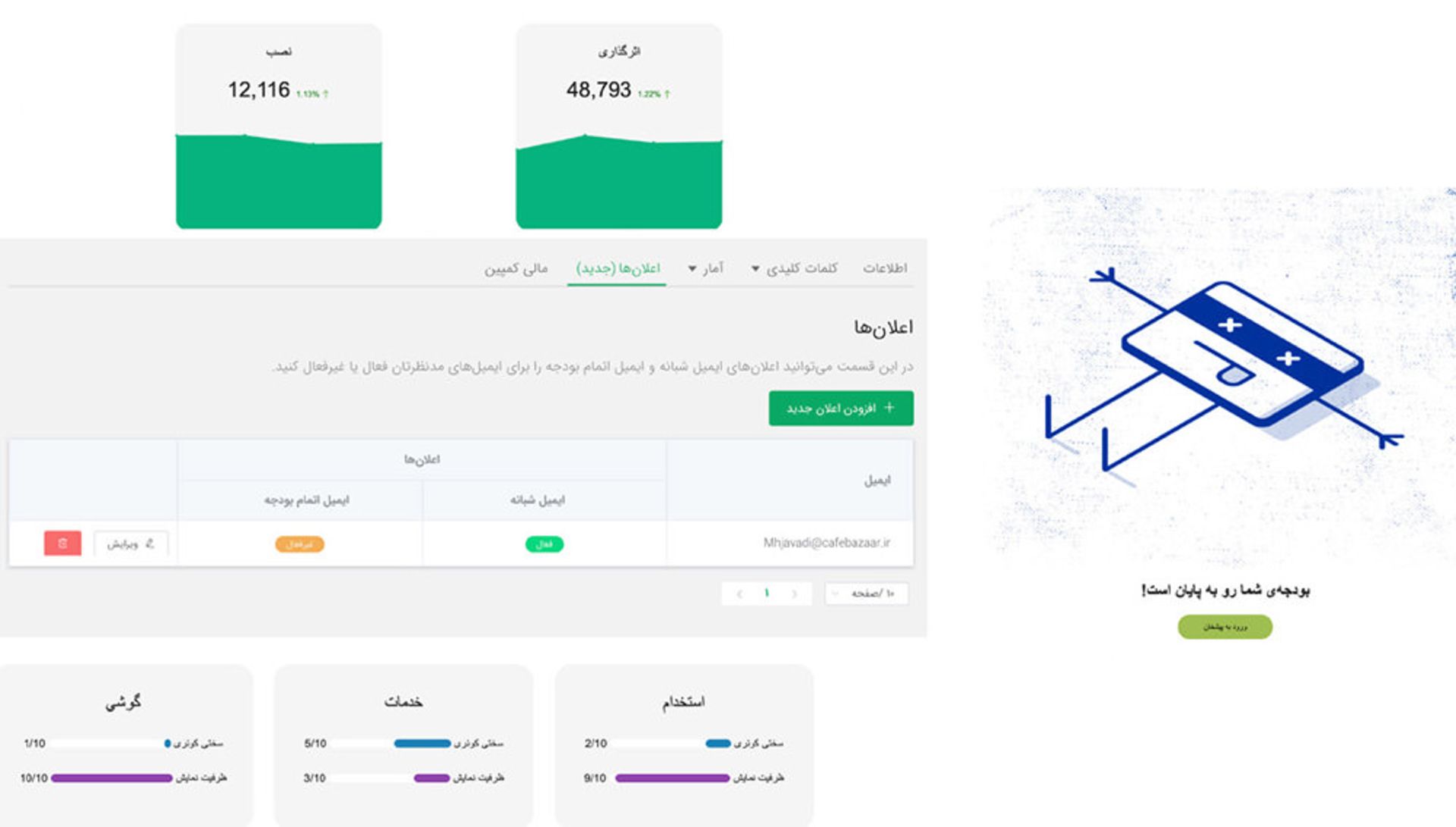 راهنمای تبلیغ در جستجو کافه بازار