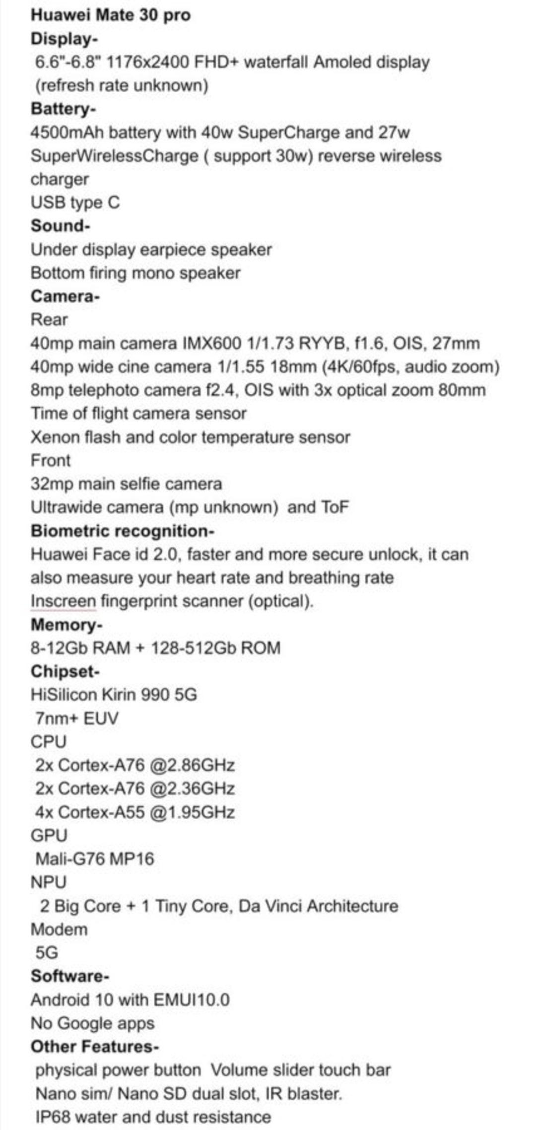 هواوی میت 30 / Huawei Mate 30
