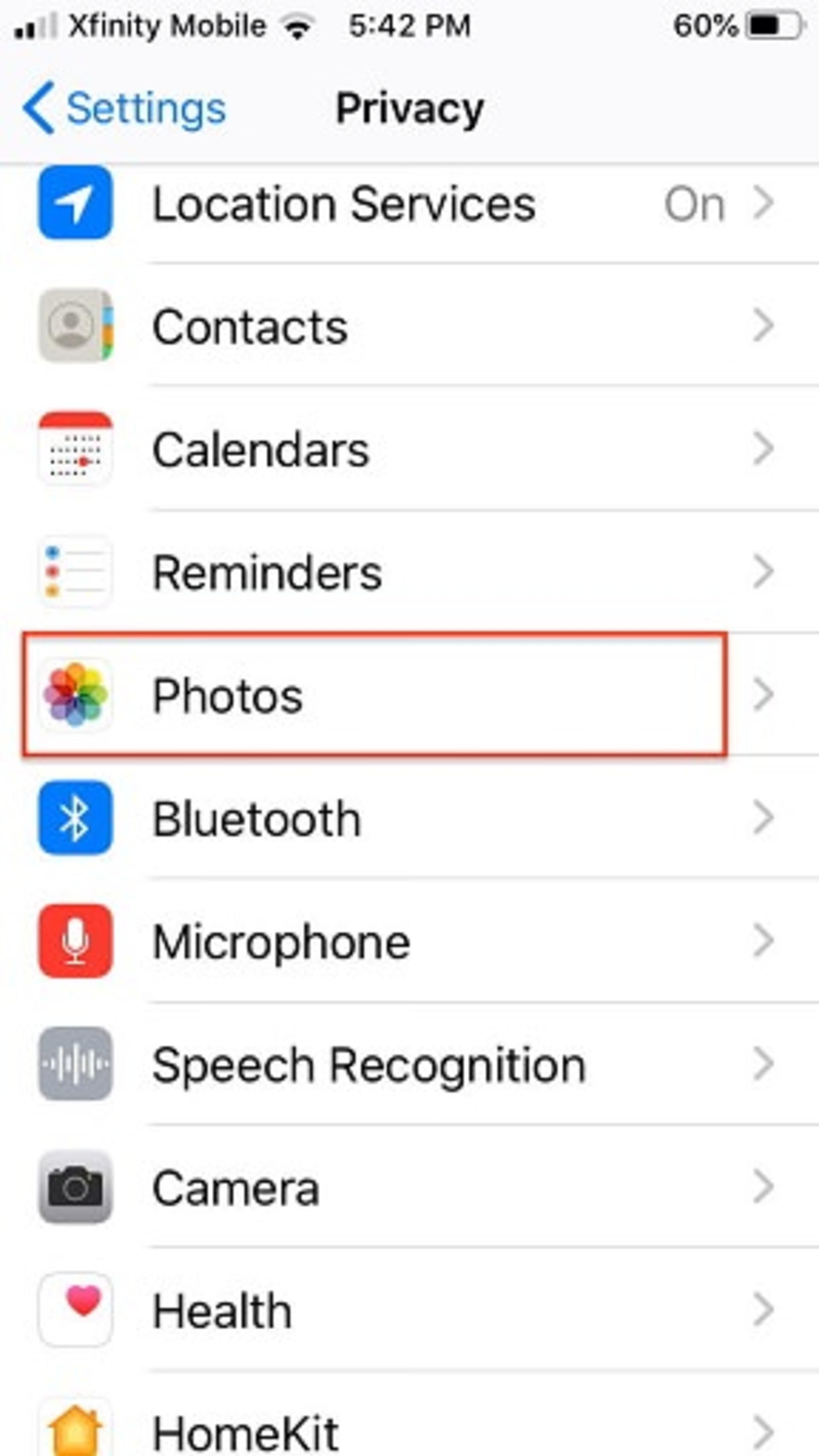 مجوز دسترسی اپلیکیشن در iOS