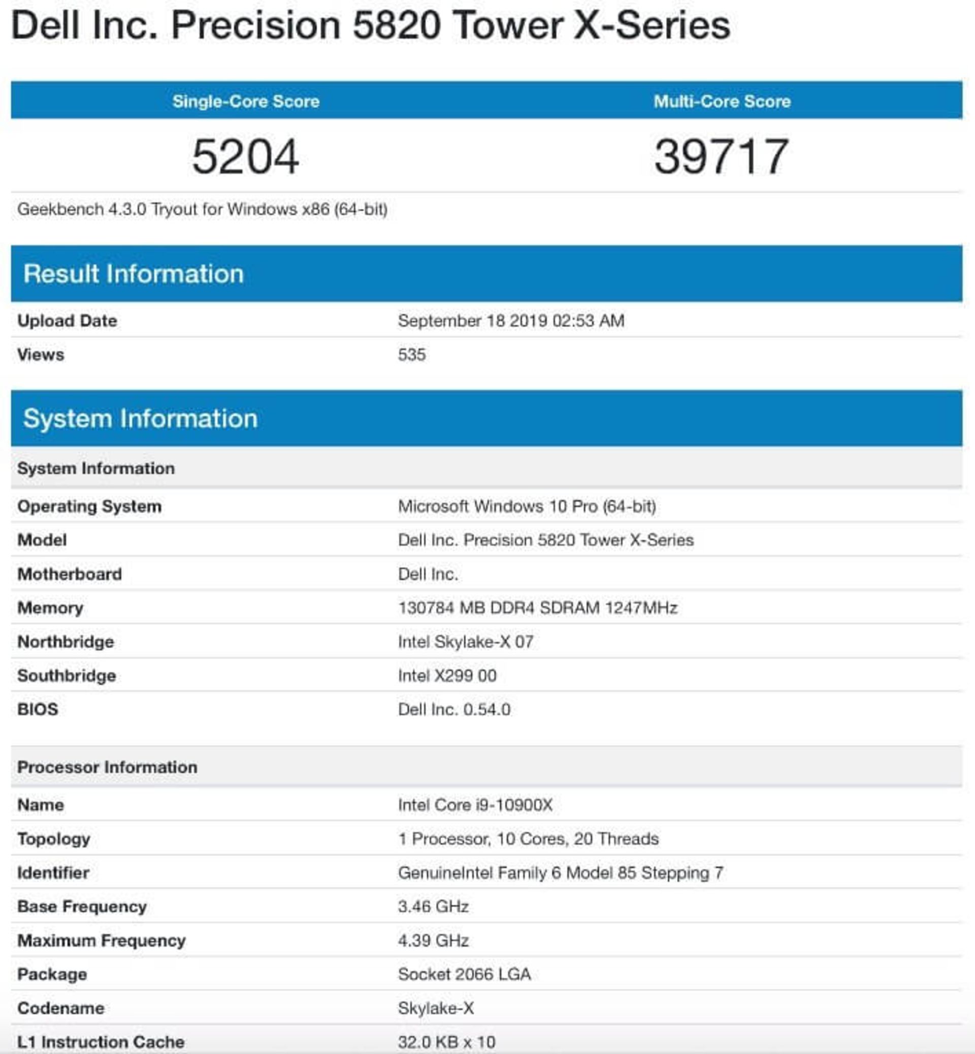 بنچمارک پردازنده Core i9 اینتل
