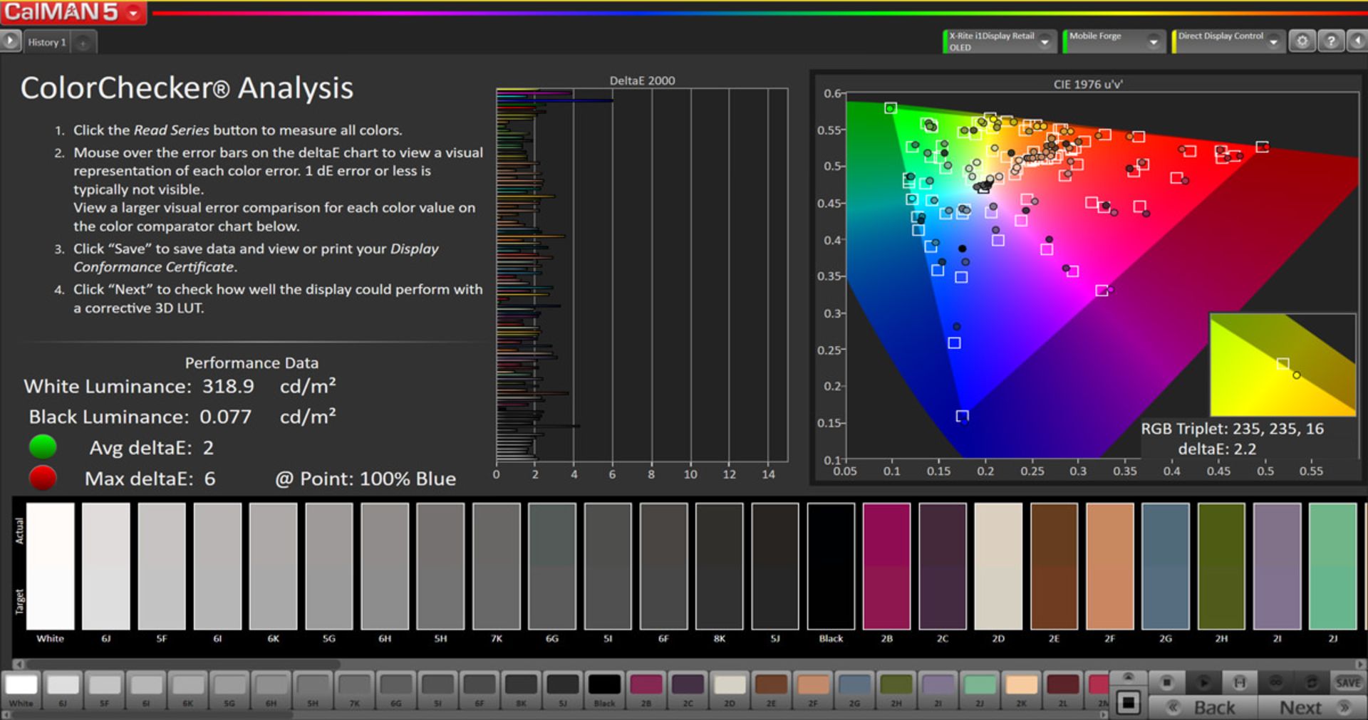 دقت رنگ در فضای DCI P3 و حالت Cinema - گوشی LG G8s