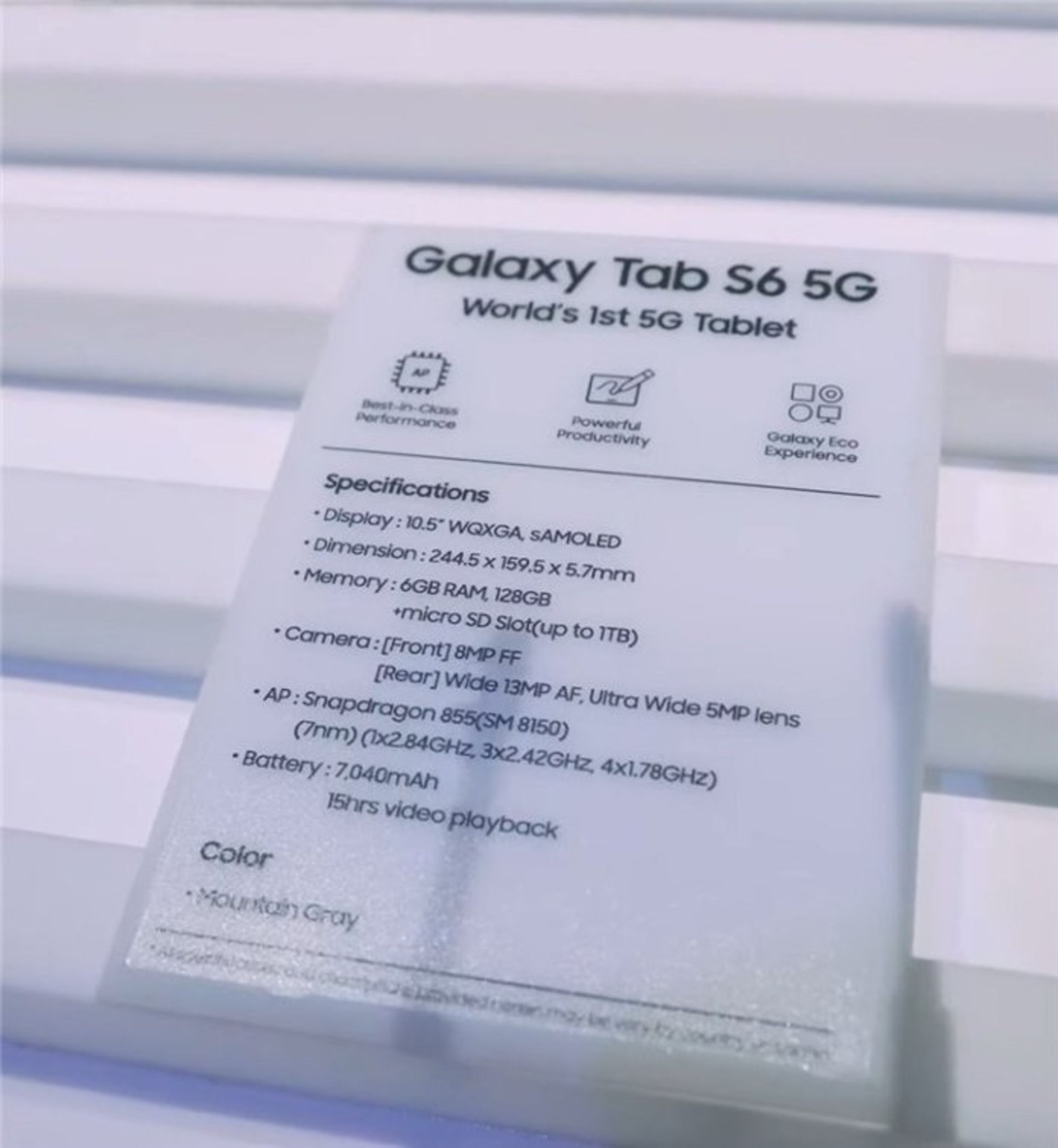 گلکسی تب اس 6 5G / Samsung Galaxy Tab S6 5G