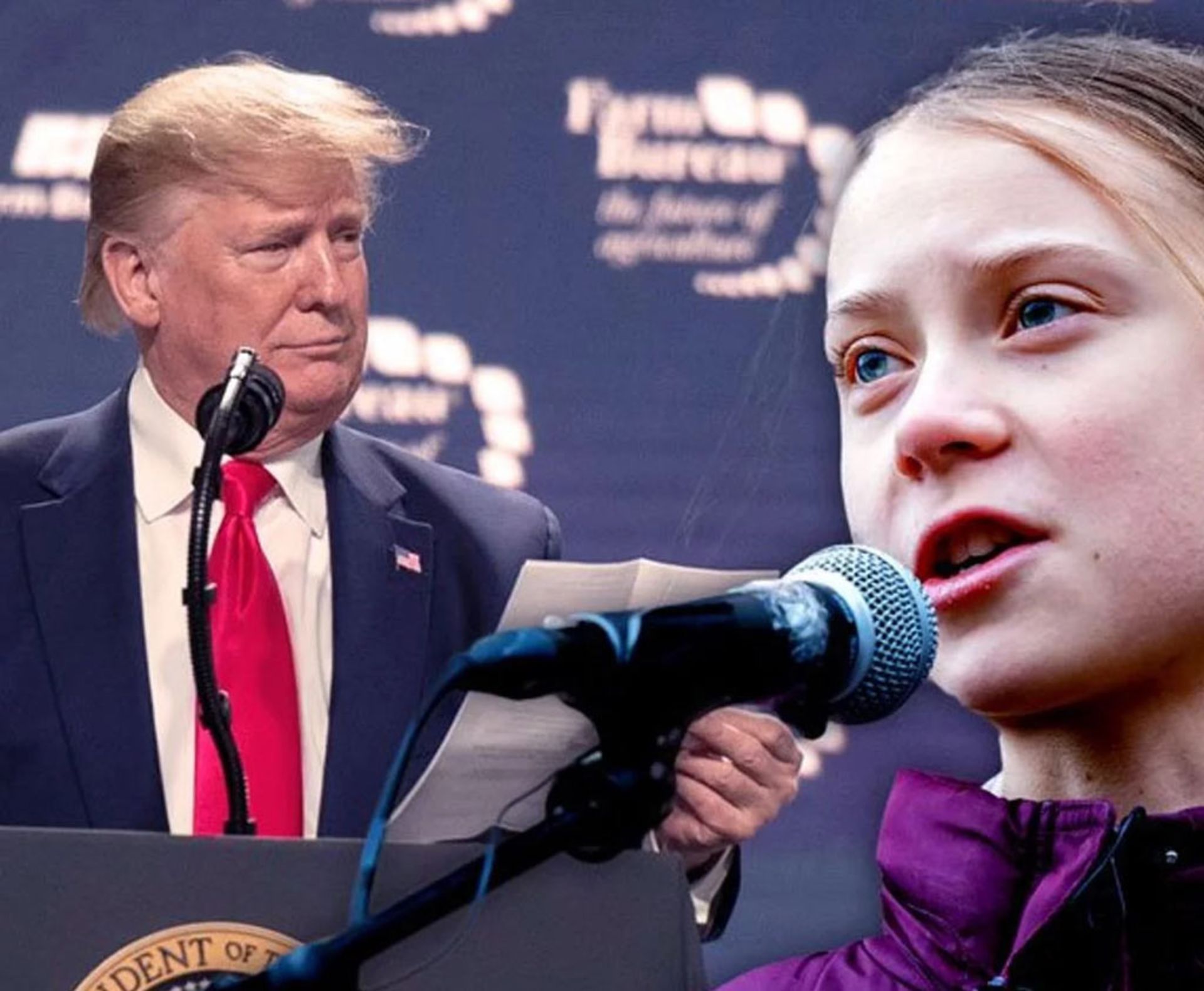 دونالد ترامپ و گرتا تونبرگ این‌بار در مجمع جهانی اقتصاد به هم رسیدند!