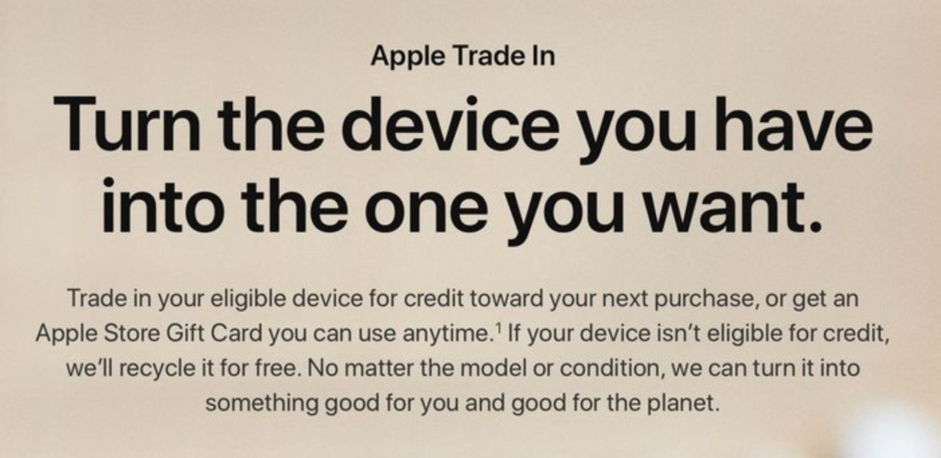 apple trade in