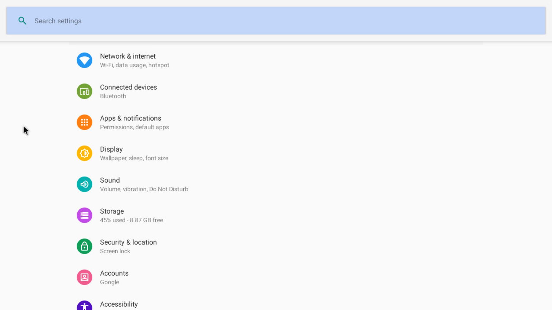 رابط کاربری اندروید باکس تسکو