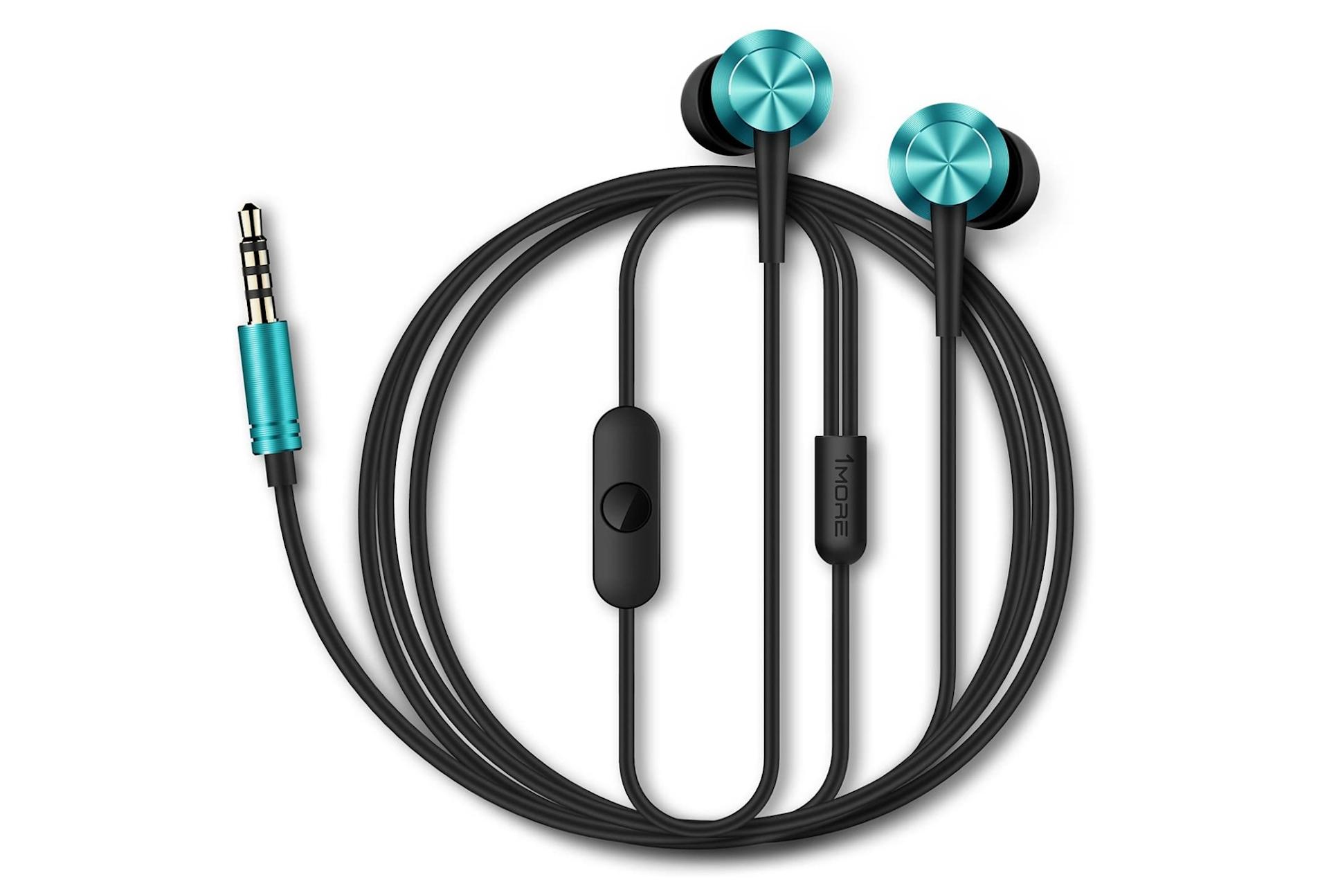 نمای روبرو هدفون باسیم وان مور 1MORE Piston Fit In-Ear Headphone krvi آبی