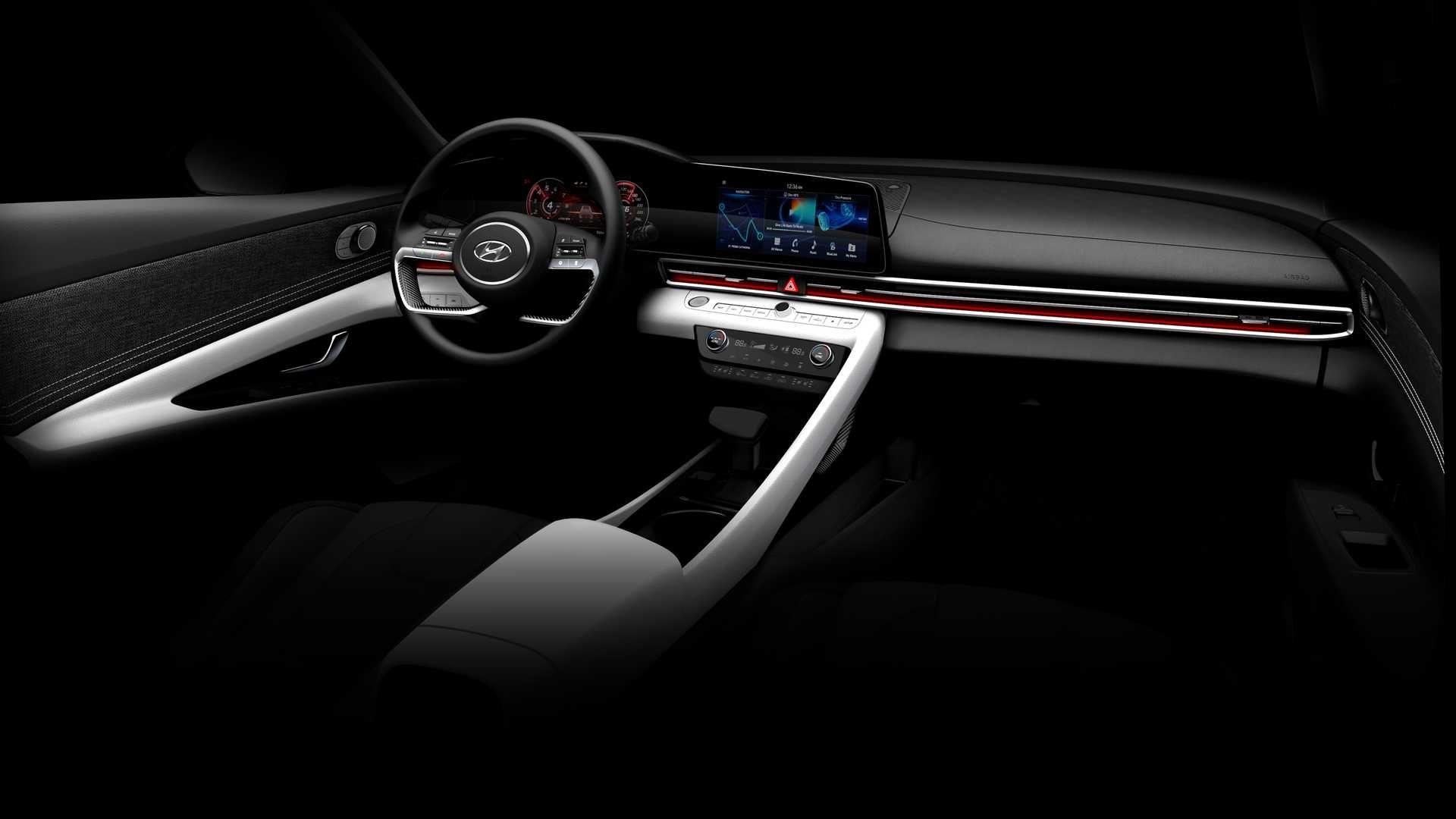 نمای داشبورد هیوندای النترا 2021 / 2021 Hyundai Elantra