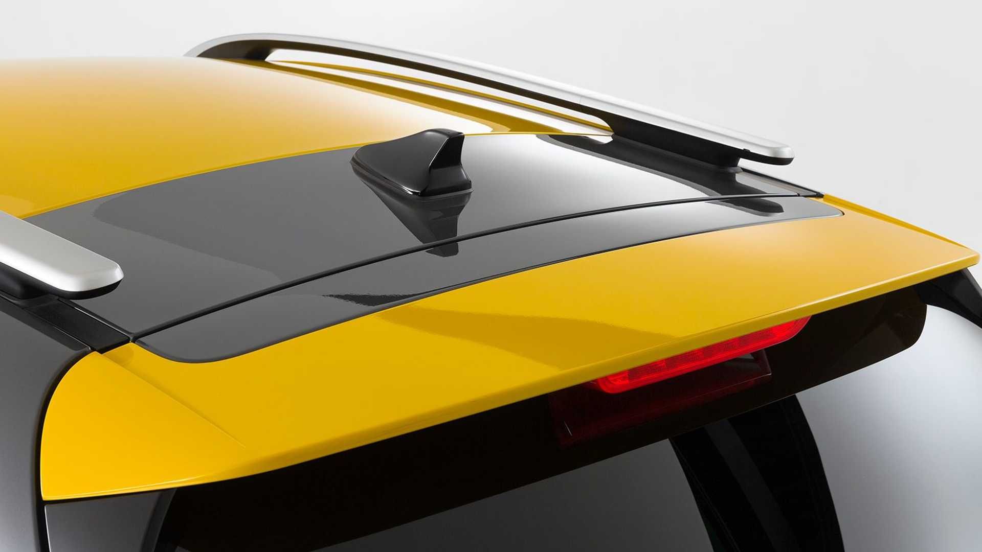 نمای سقف کراس اور / Crossover کیا استونیک جی تی / 2021 Kia Stonic GT Line با طرح دو رنگ سیاه و زرد