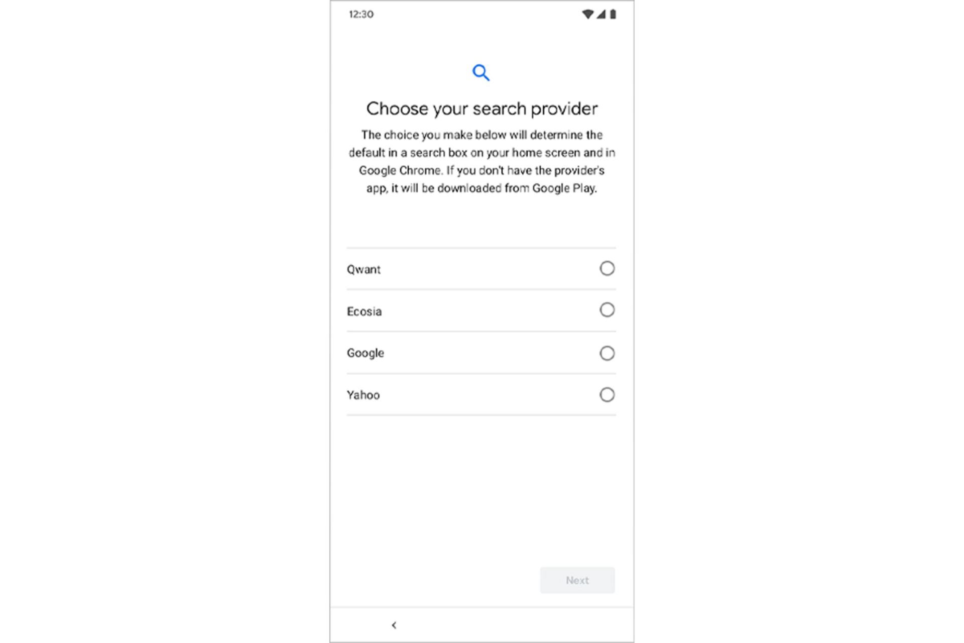 گزینه های موتور جستجو در گوشی اندروید / Android Phone اروپا
