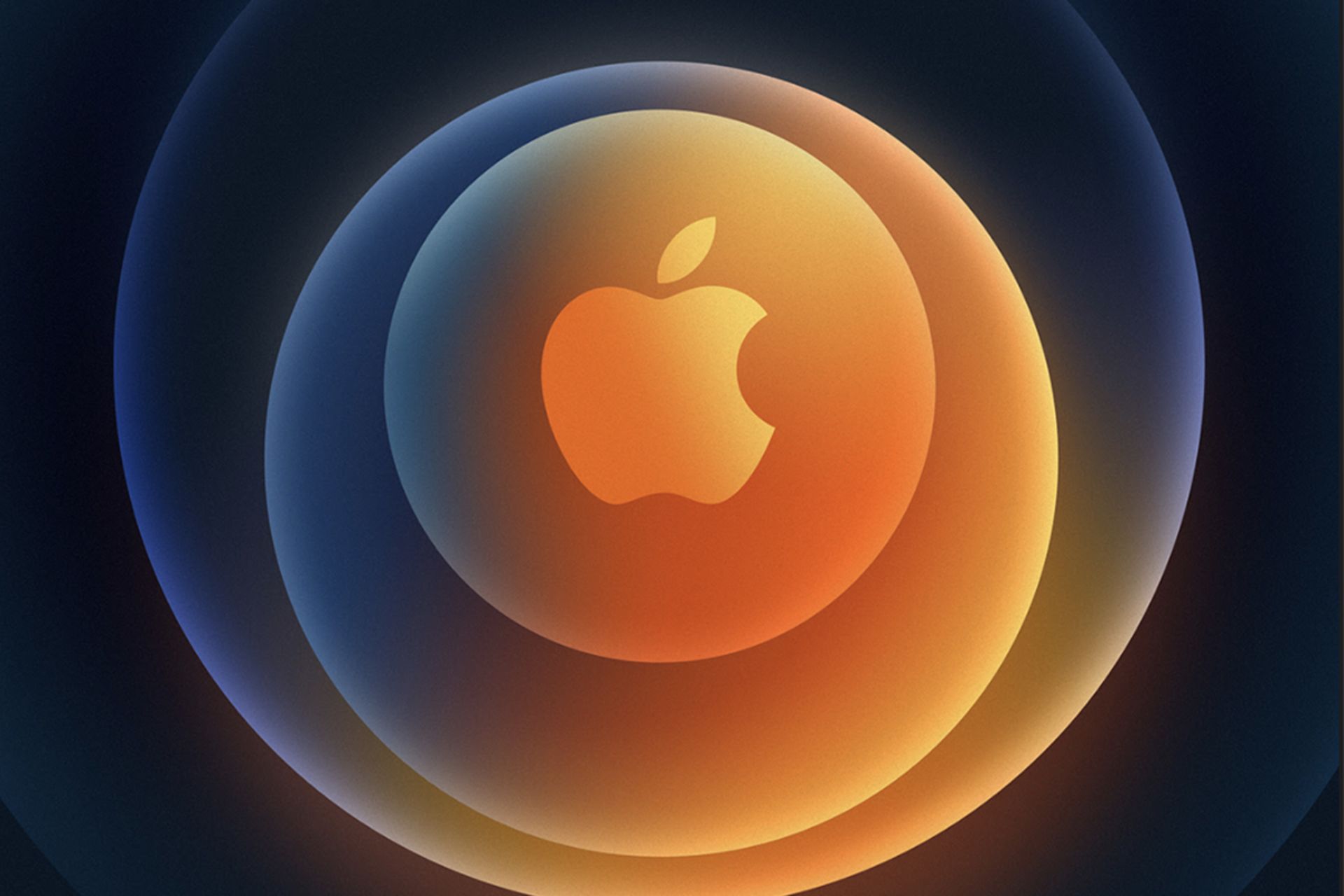 لوگوی اپل نارنجی پوستر رویداد Hi Speed آیفون ۱۲ / iPhone 12
