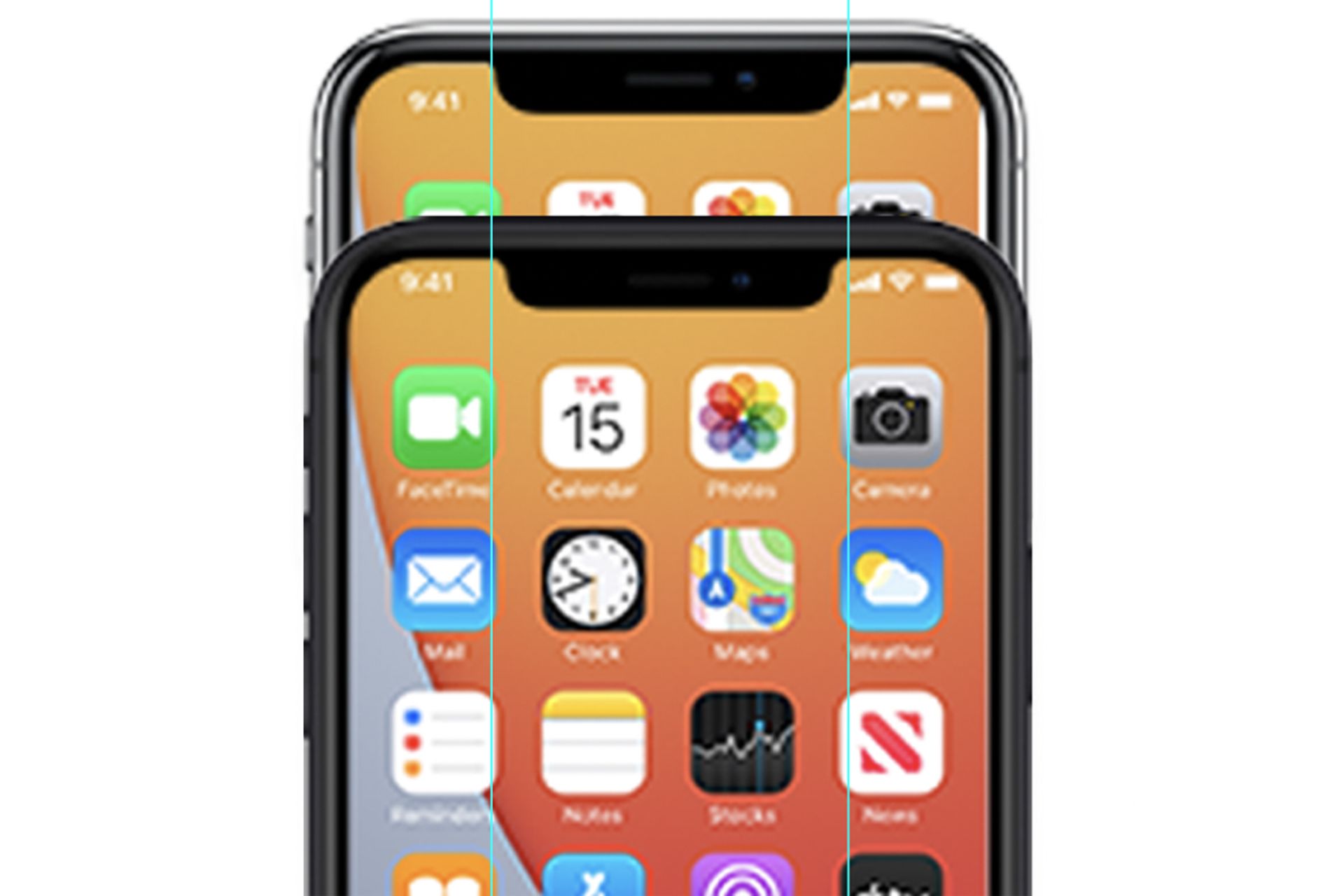 مقایسه ناچ آیفون ۱۲ / iPhone 12 با آیفون ۱۱ در آیکون اپل