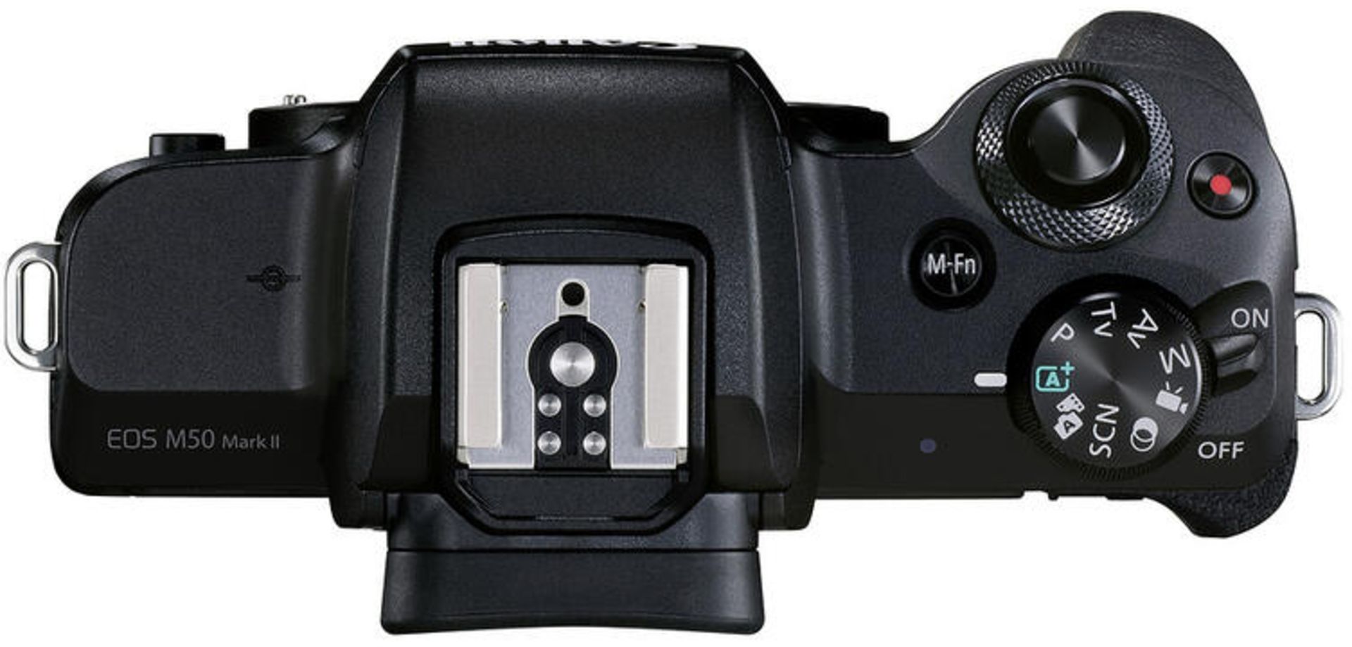 بخش بالای دوربین APS-C کانن EOS M50 Mark II