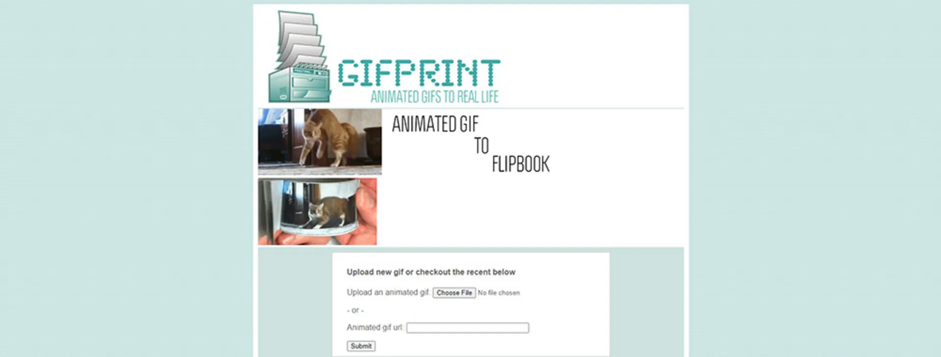 اسکرین شات وب سایت Gifprint