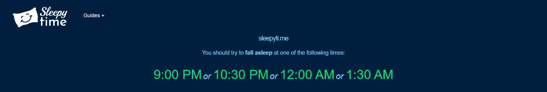 اسکرین شات وب سایت SleepyTime
