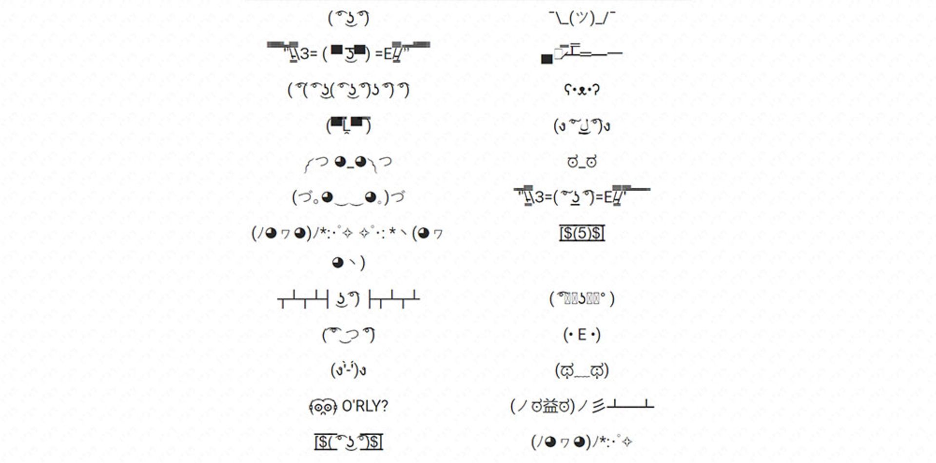 اسکرین شات وب سایت Text Faces