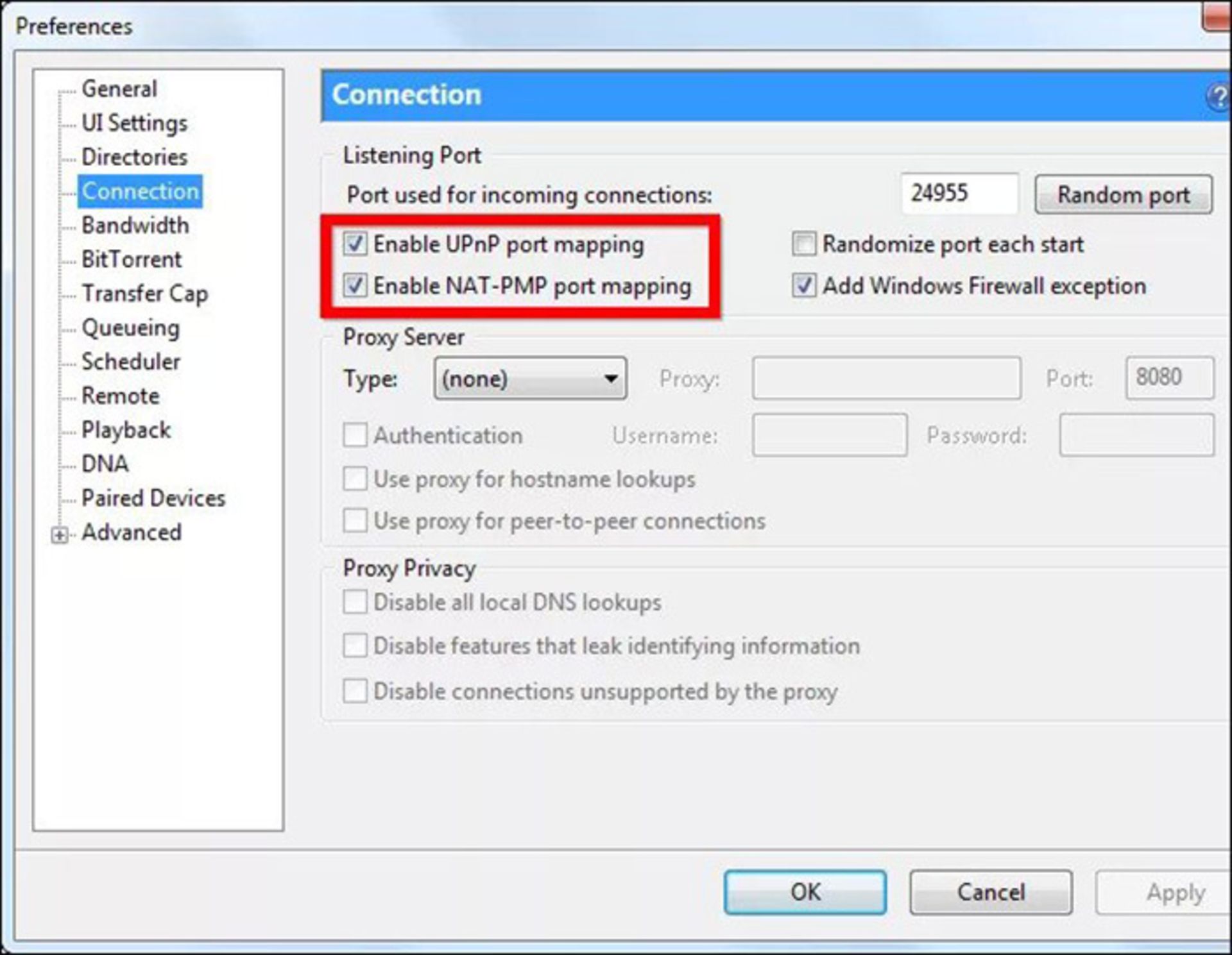 غیرفعال سازی UPnp