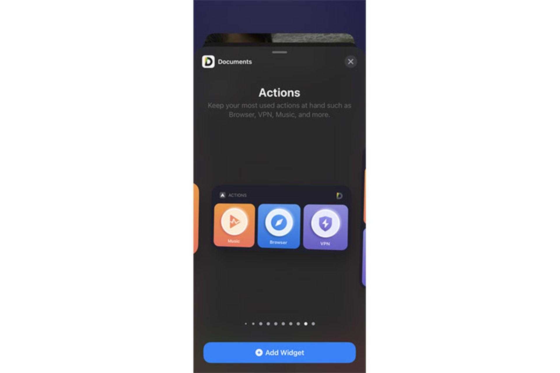 documents ios widget