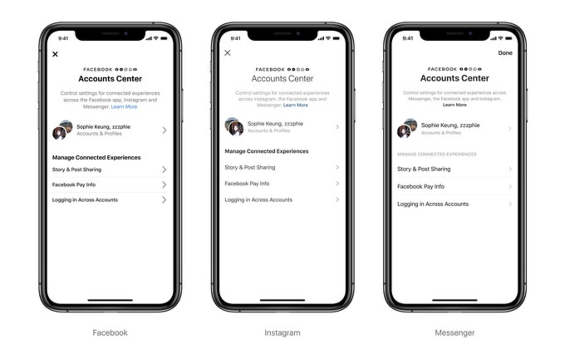 قابلیت مرکز حساب‌های کاربری اینستاگرام / Instagram Accounts Center 