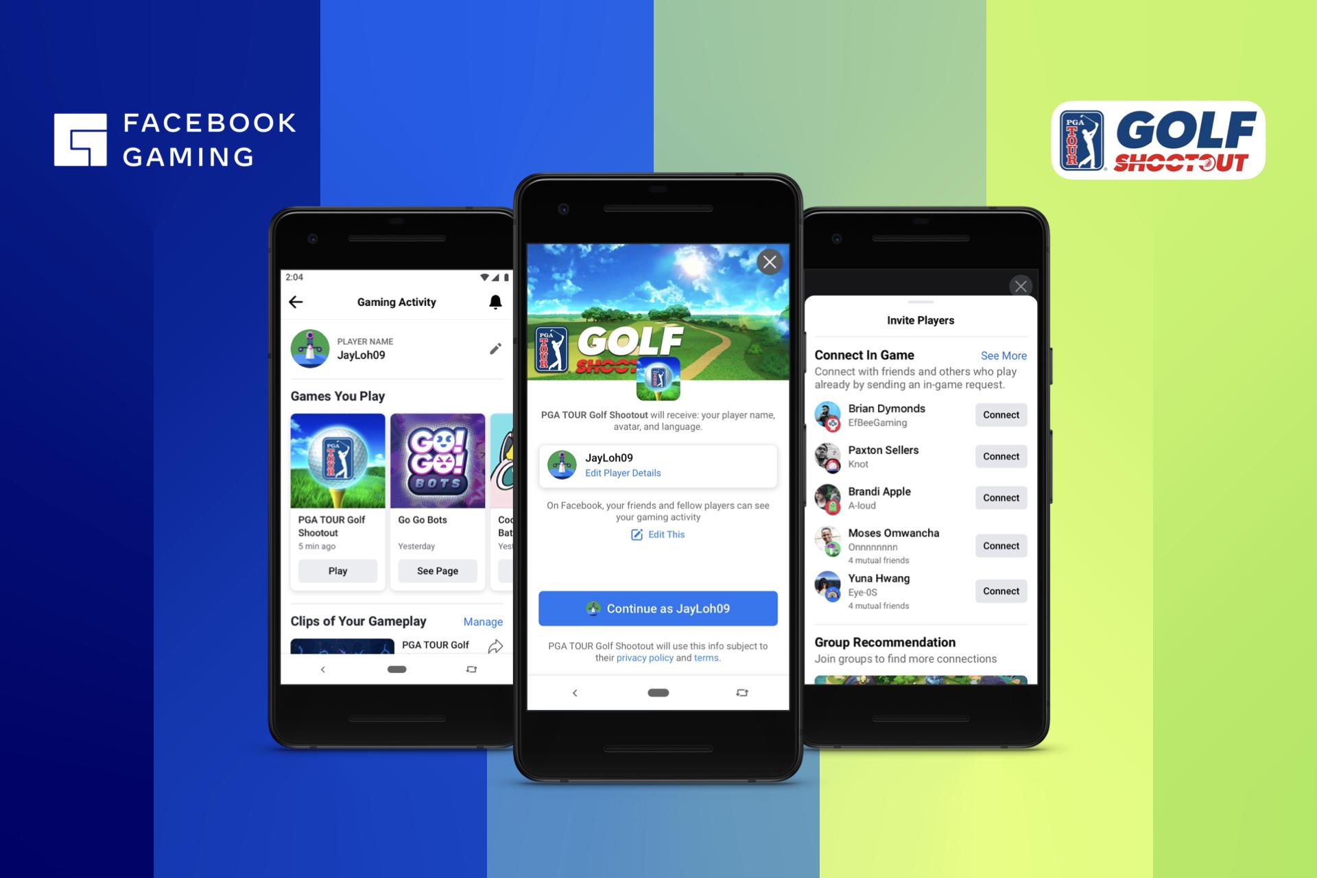 بازی گلف روی فیسبوک گیمینگ / Facebook Gaming