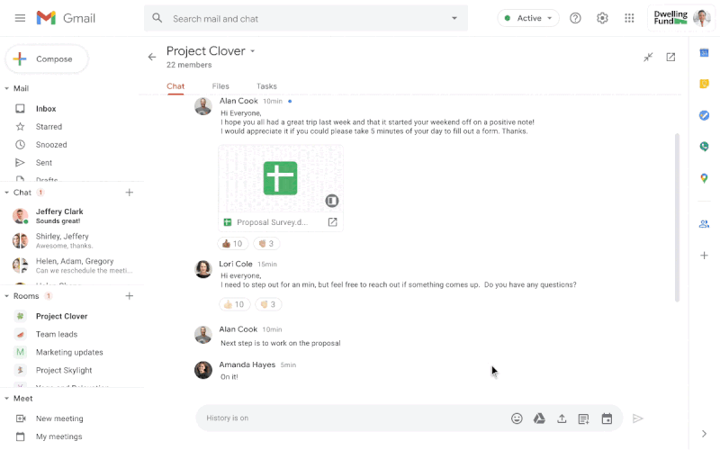 رابط کاربری گوگل داکس در گوگل ورکسپیس / Google Workspace
