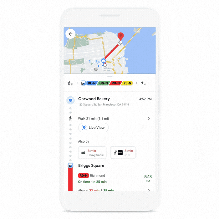 آپدیت بخش حمل و نقل لایو ویو گوگل مپس / Google Maps Live View