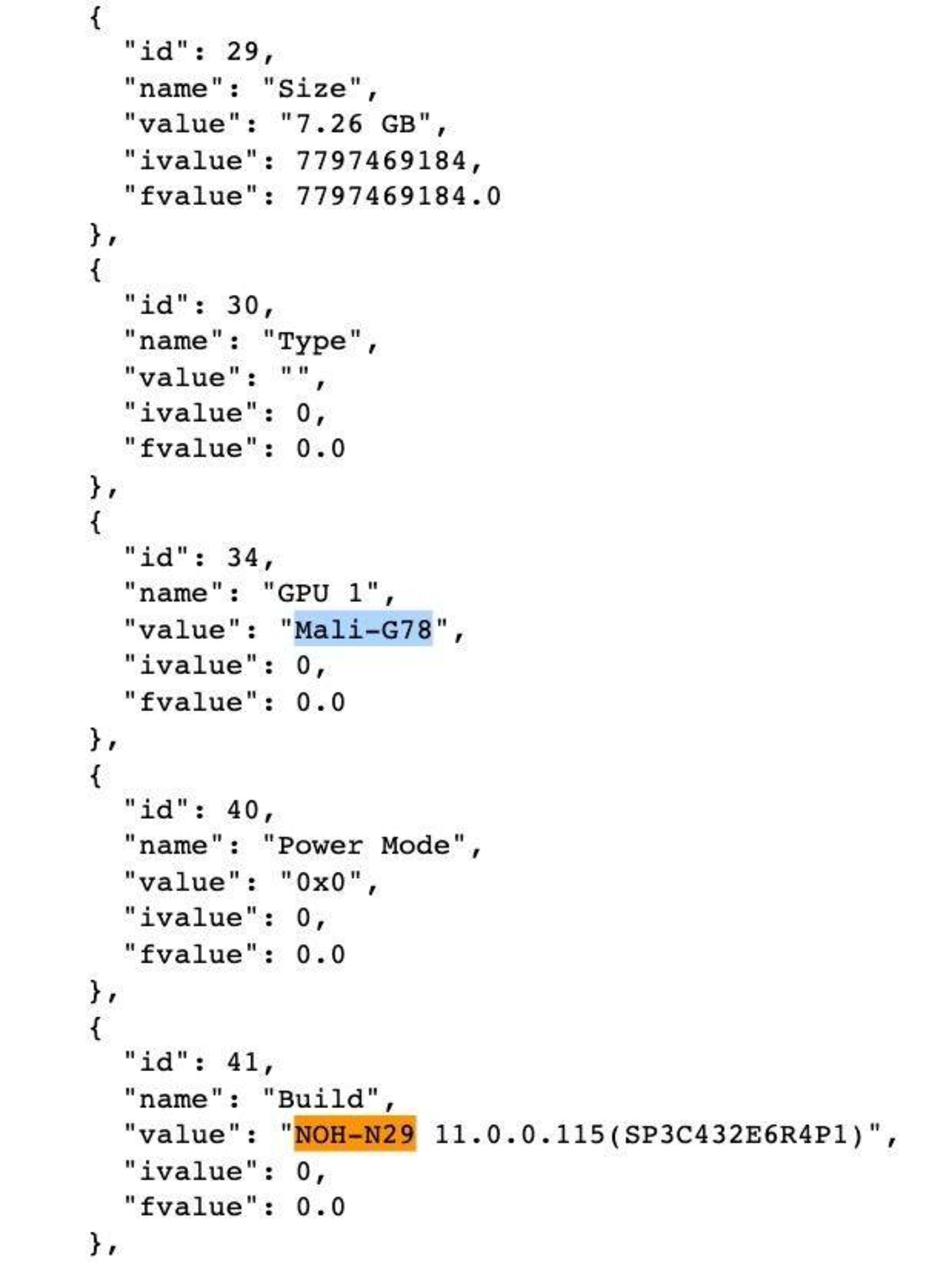 شماره مدل هواوی میت ۴۰ پرو در گیگ بنچ