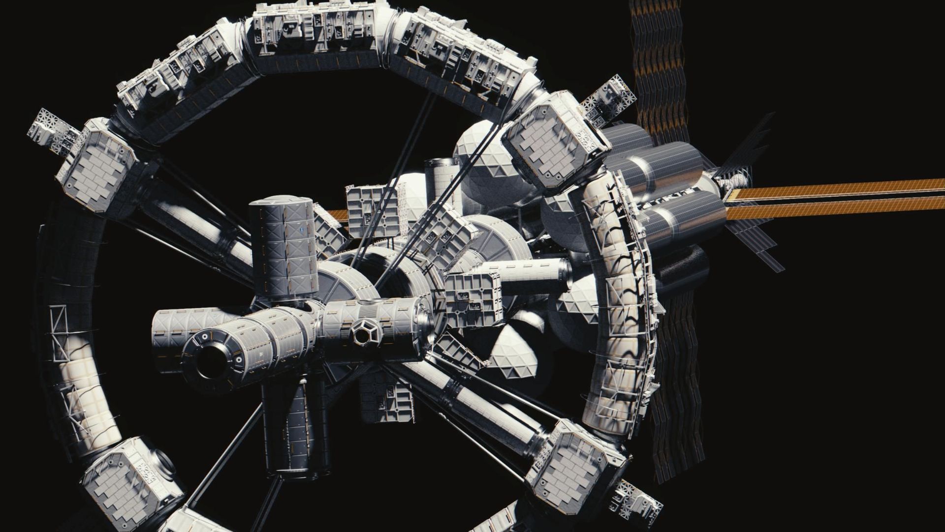 تصویر هنری از ایستگاه فضایی چرخان