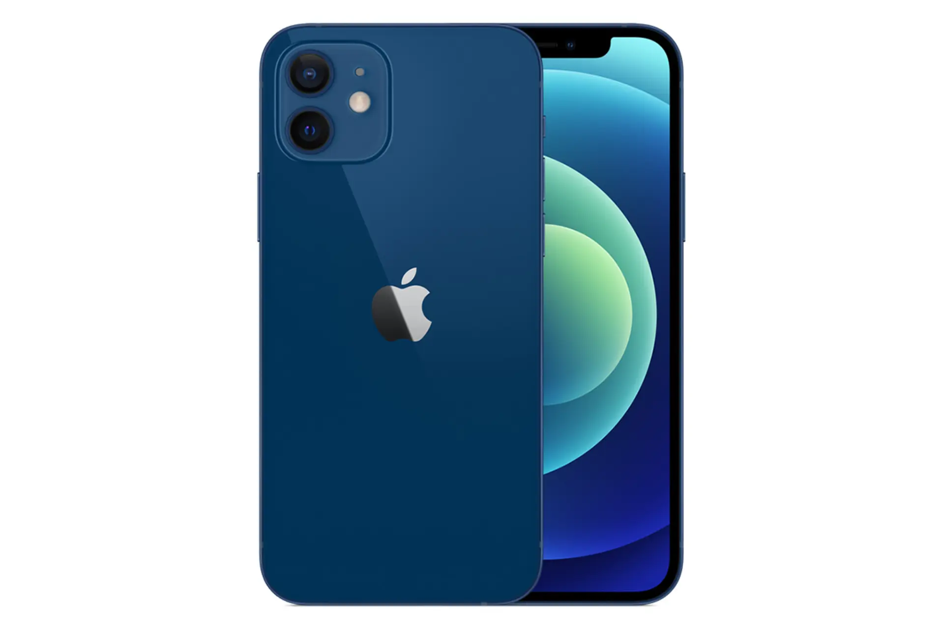 نمایش پشت و جلو آیفون ۱۲ اپل / iPhone 12 با رنگ سرمه‌ای