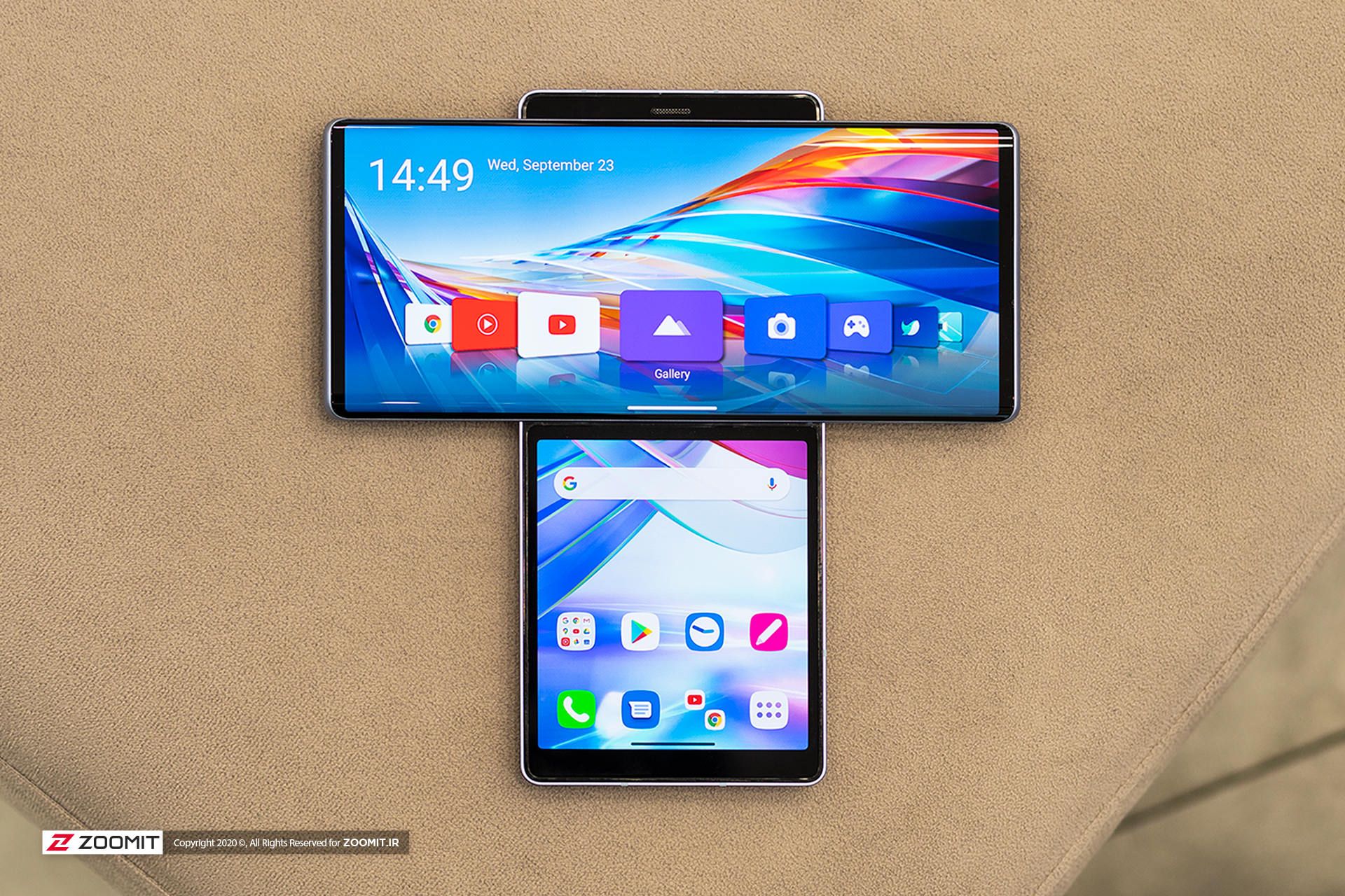 صفحه نمایش ال جی وینگ