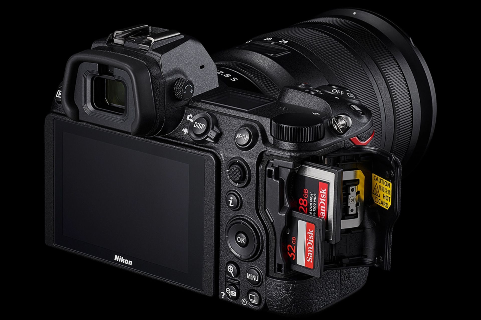 پنل پشتی نیکون Nikon Z6 II نمایشگر LCD و منظره یاب و کارت حافظه