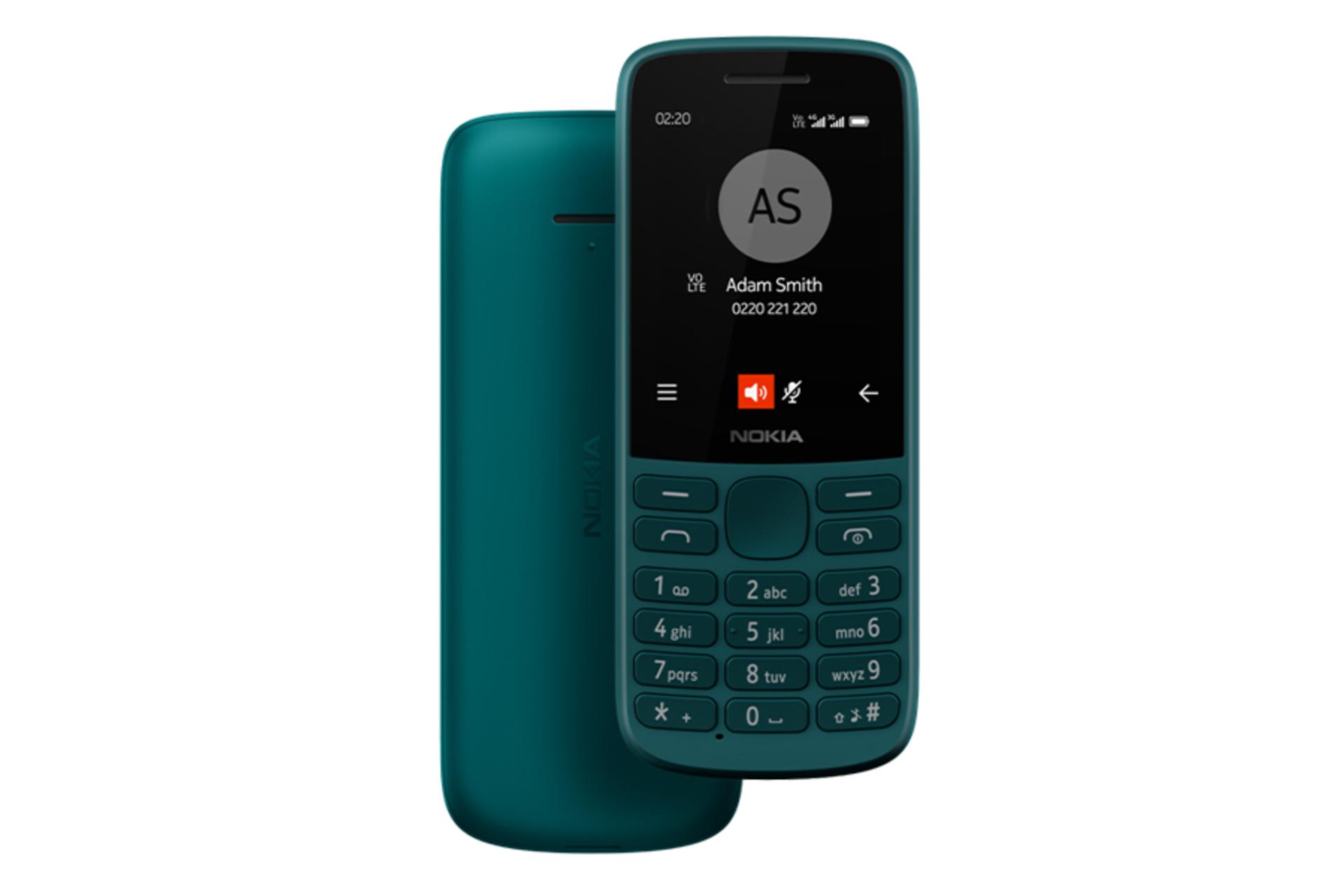 گوشی Nokia 215 4G نمای جلو  سبز / نوکیا 215