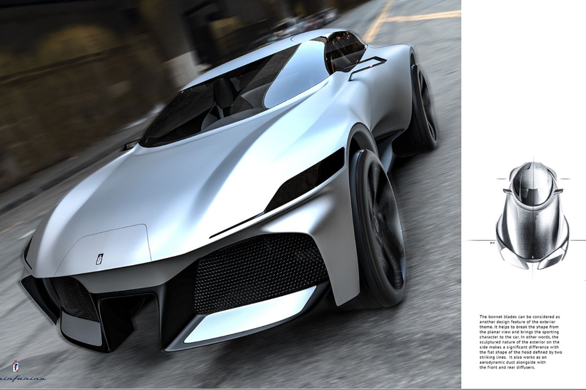 نمای جلو کراس اور الکتریکی پینین فارینا / Pininfarina eSUV electric crossover