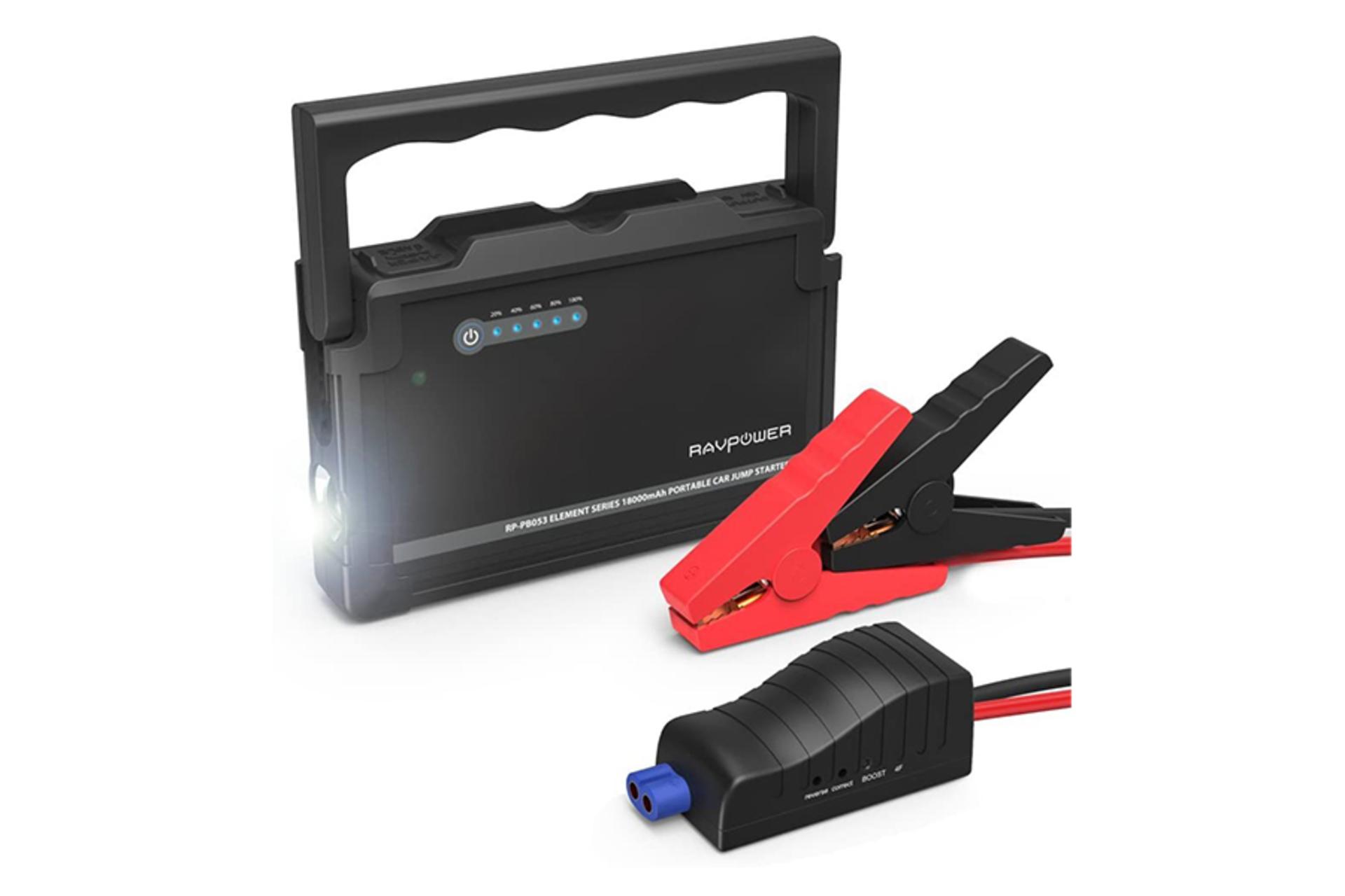 پاور بانک راوپاور RP-PB053 و استارتر خودرو