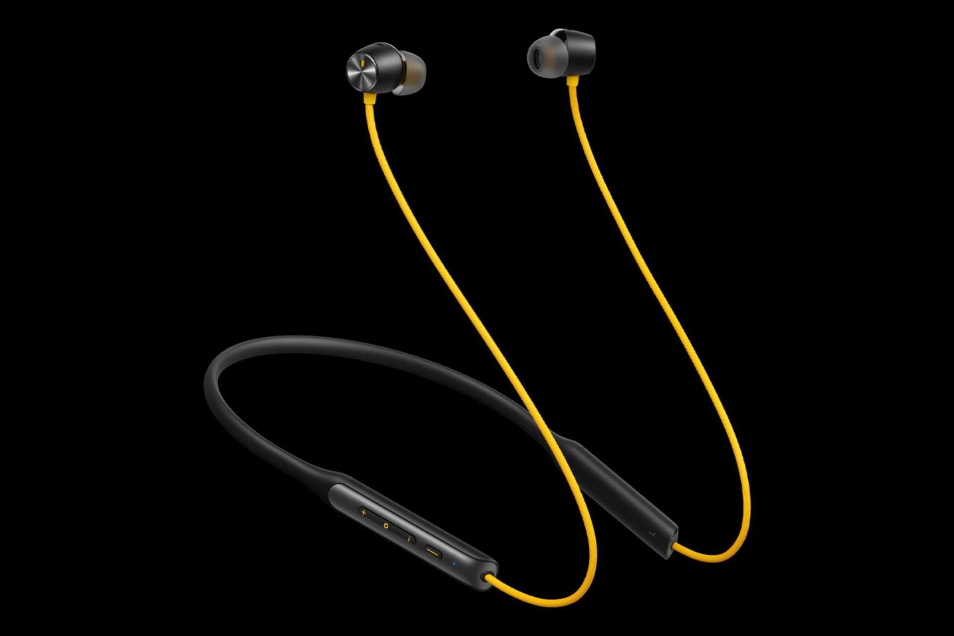 ریلمی بادز وایرلس پرو / Buds Wireless Pro مدل زرد نمای سه رخ جلو