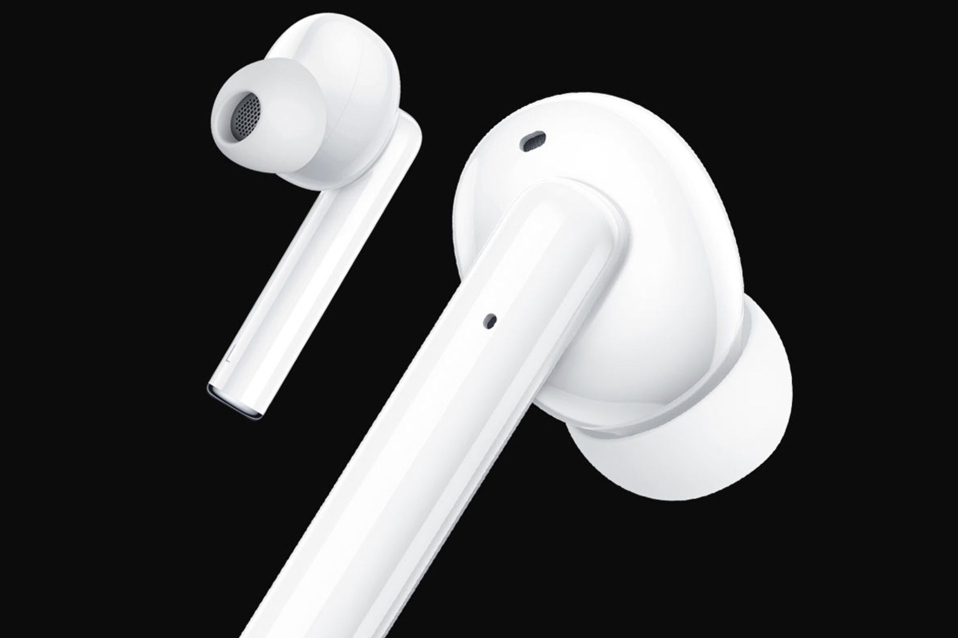 ریلمی بادز ایر پرو / Buds Air Pro مدل سفید نمای پشت و جلو