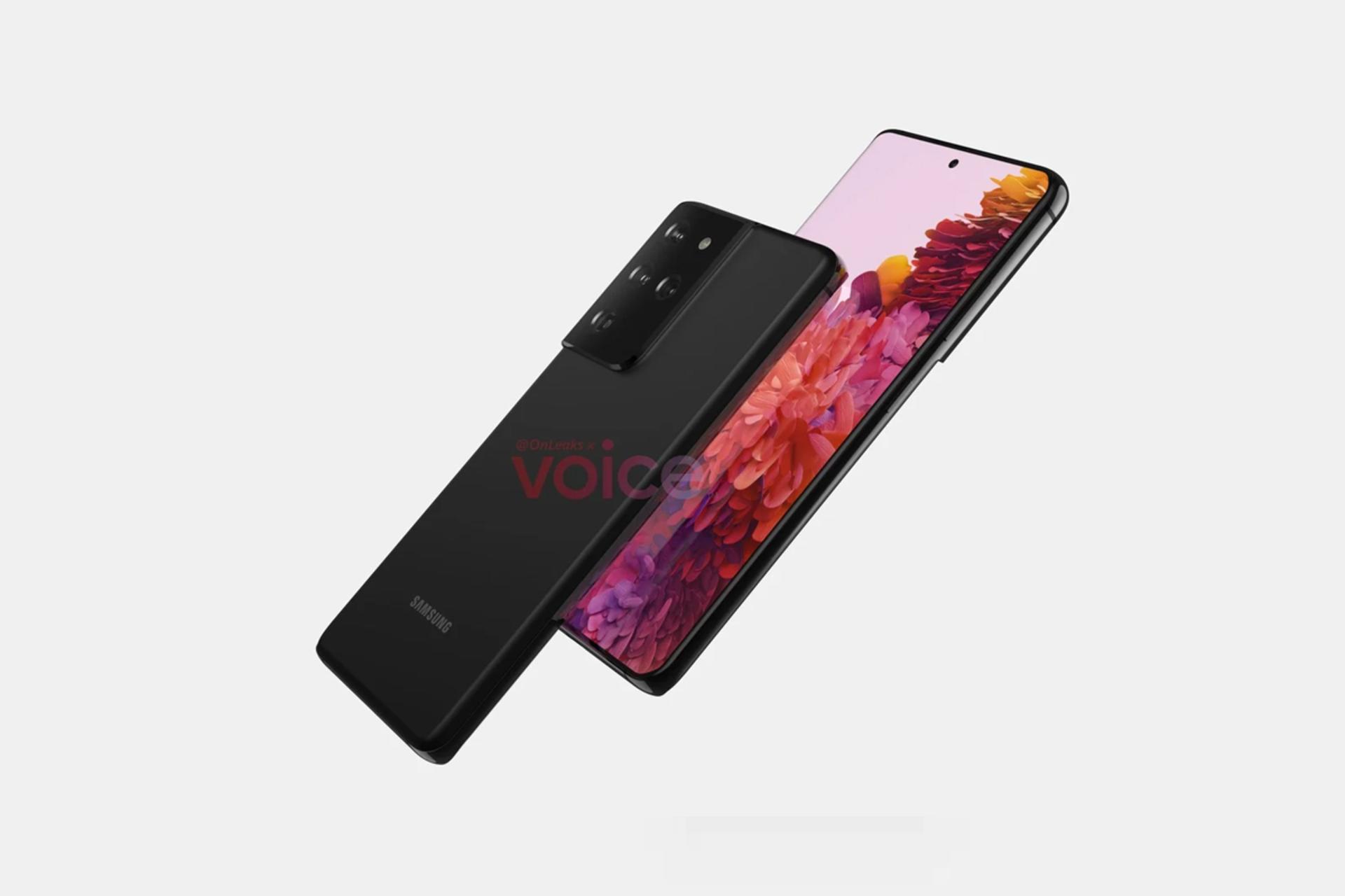 نمای سه رخ گلکسی اس ۳۰ اولترا / Galaxy S30 Ultra سامسونگ پشت و جلو