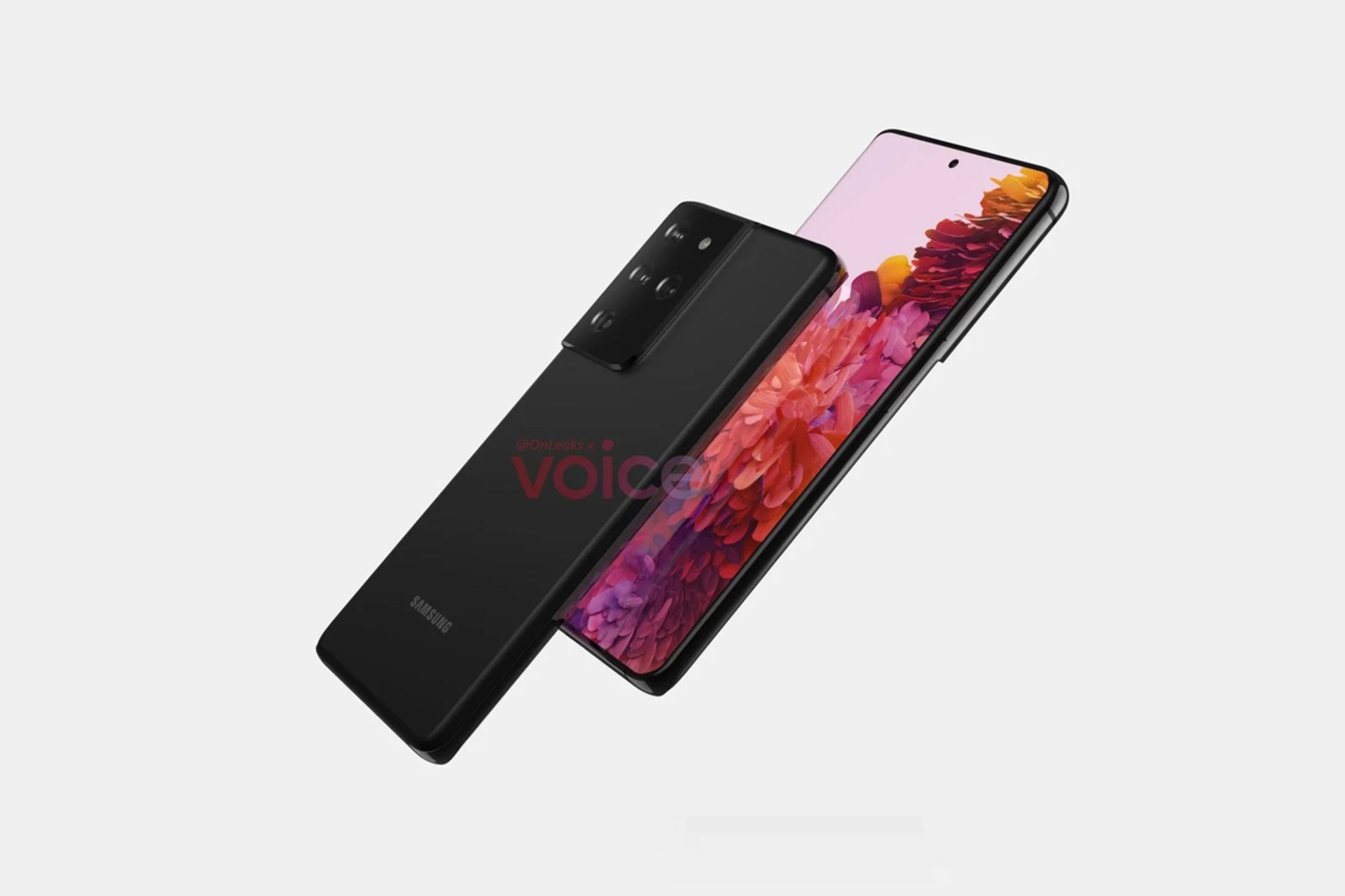 نمای سه رخ گلکسی اس ۳۰ اولترا / Galaxy S30 Ultra سامسونگ پشت و جلو