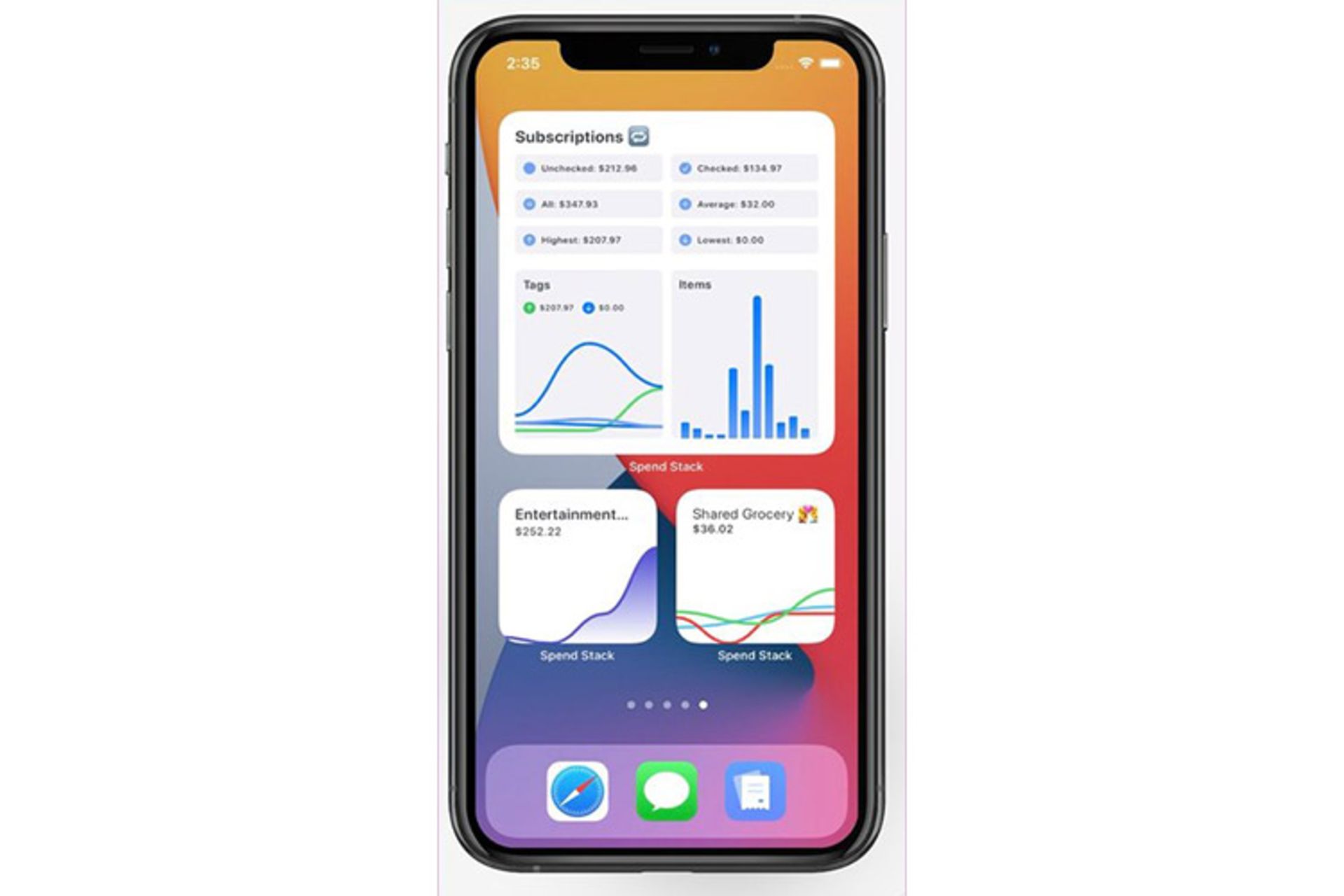 spend stack ios widget