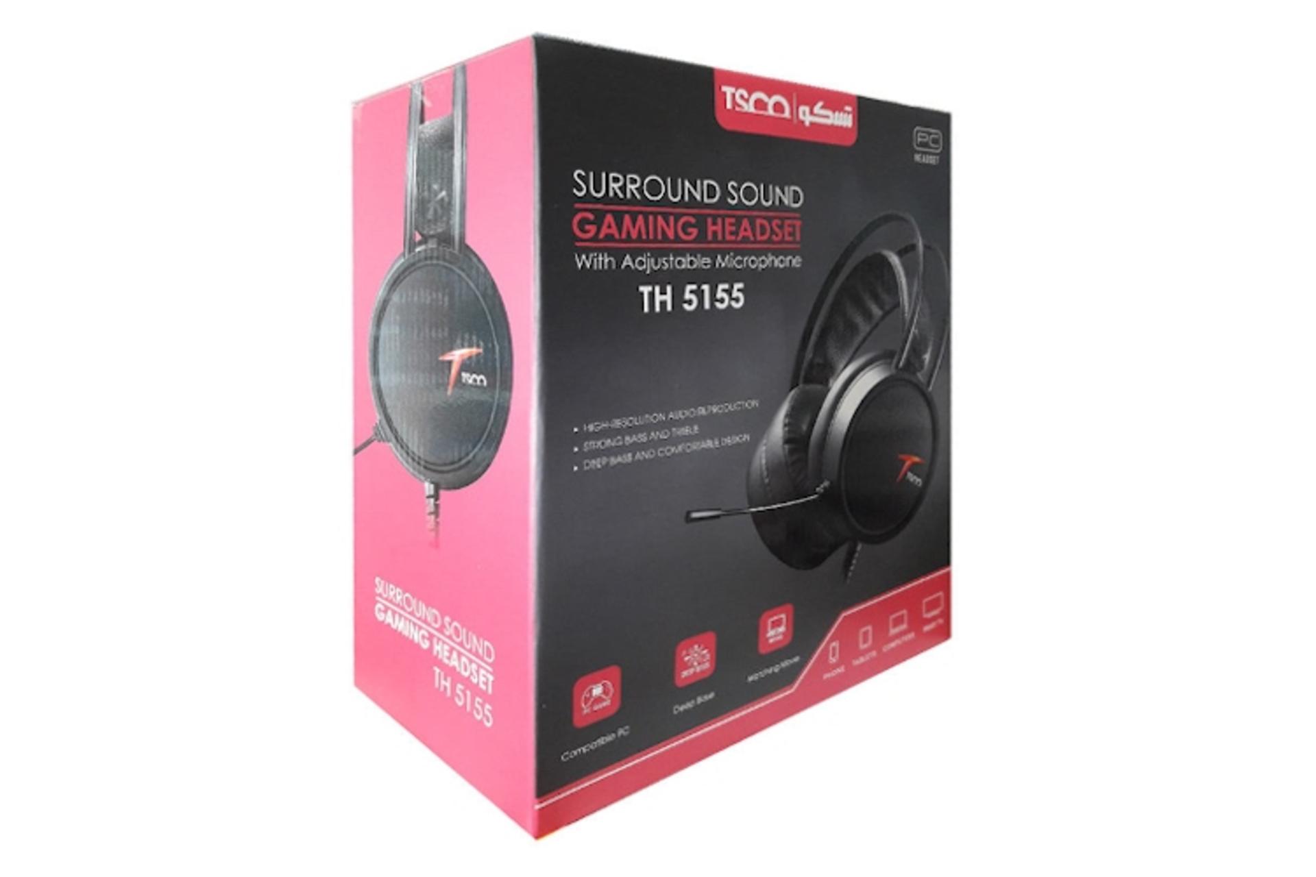 نمای چپ جعبه هدست گیمینگ تسکو Tsco TH 5155