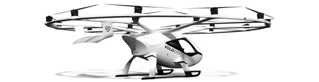 نمای نیم رخ کانسپت هواپیمای ولوکوپر ولوسیتی / Volocopter Volocity