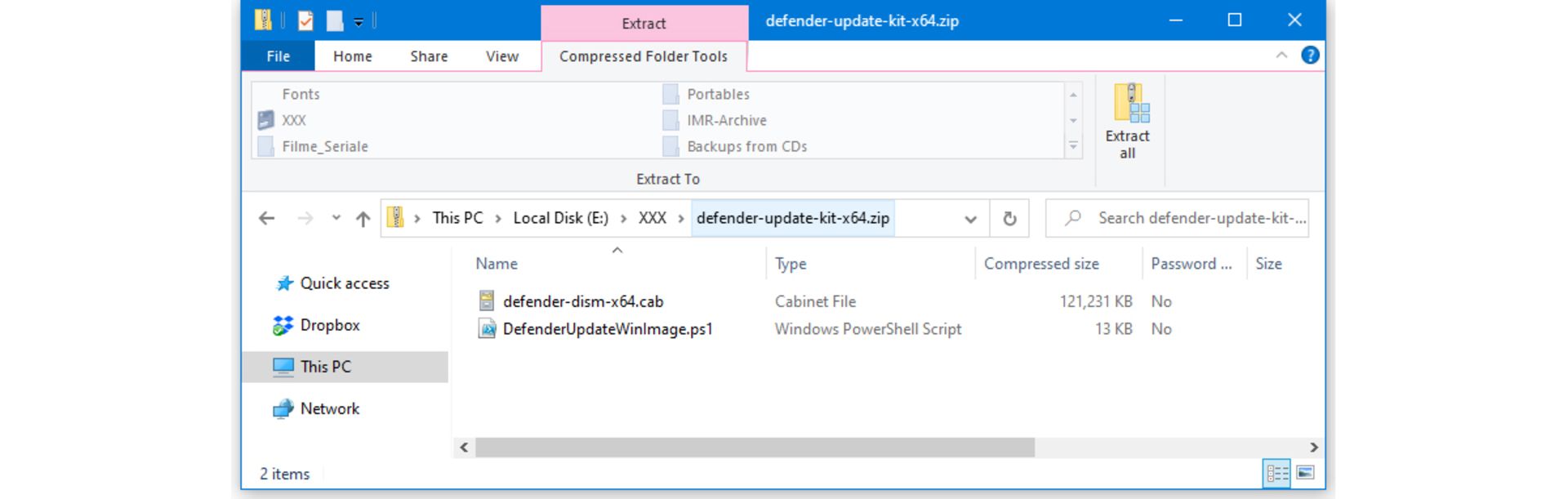 آپدیت بسته ویندوز دیفندر / Windows Defender در ایمیج نصب ویندوز ۱۰ / Windows 10
